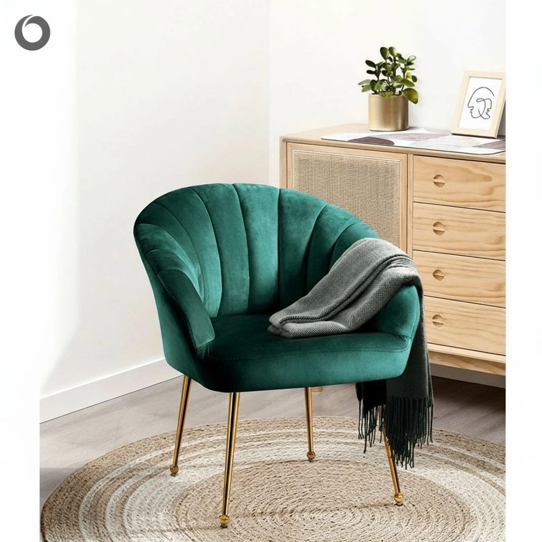 5 Artiss Armchair - Green, 5 of 6