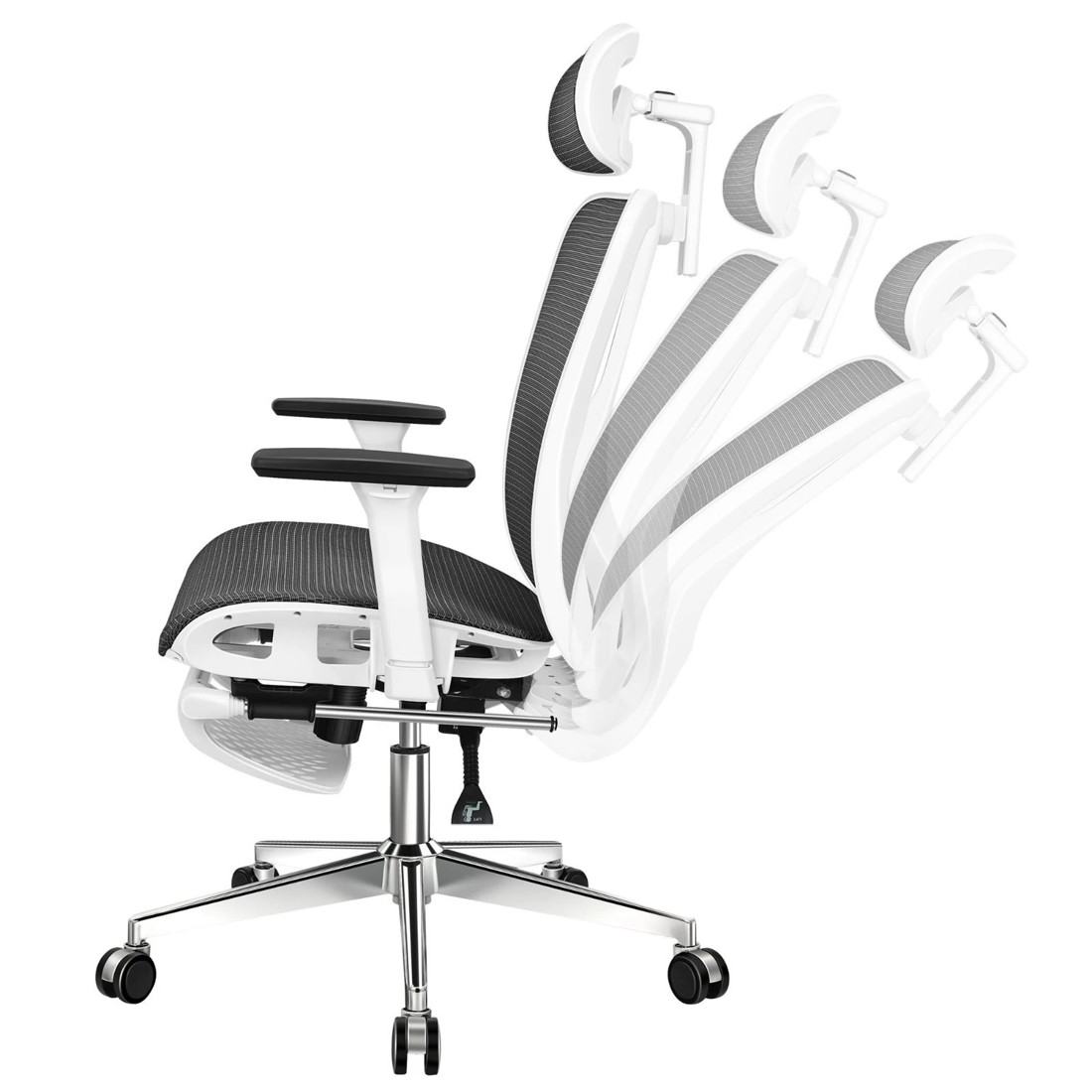8 Alfordson Ergonomic Office Chair Mesh Executive Seat Work Computer Gaming - White Black, 8 of 10