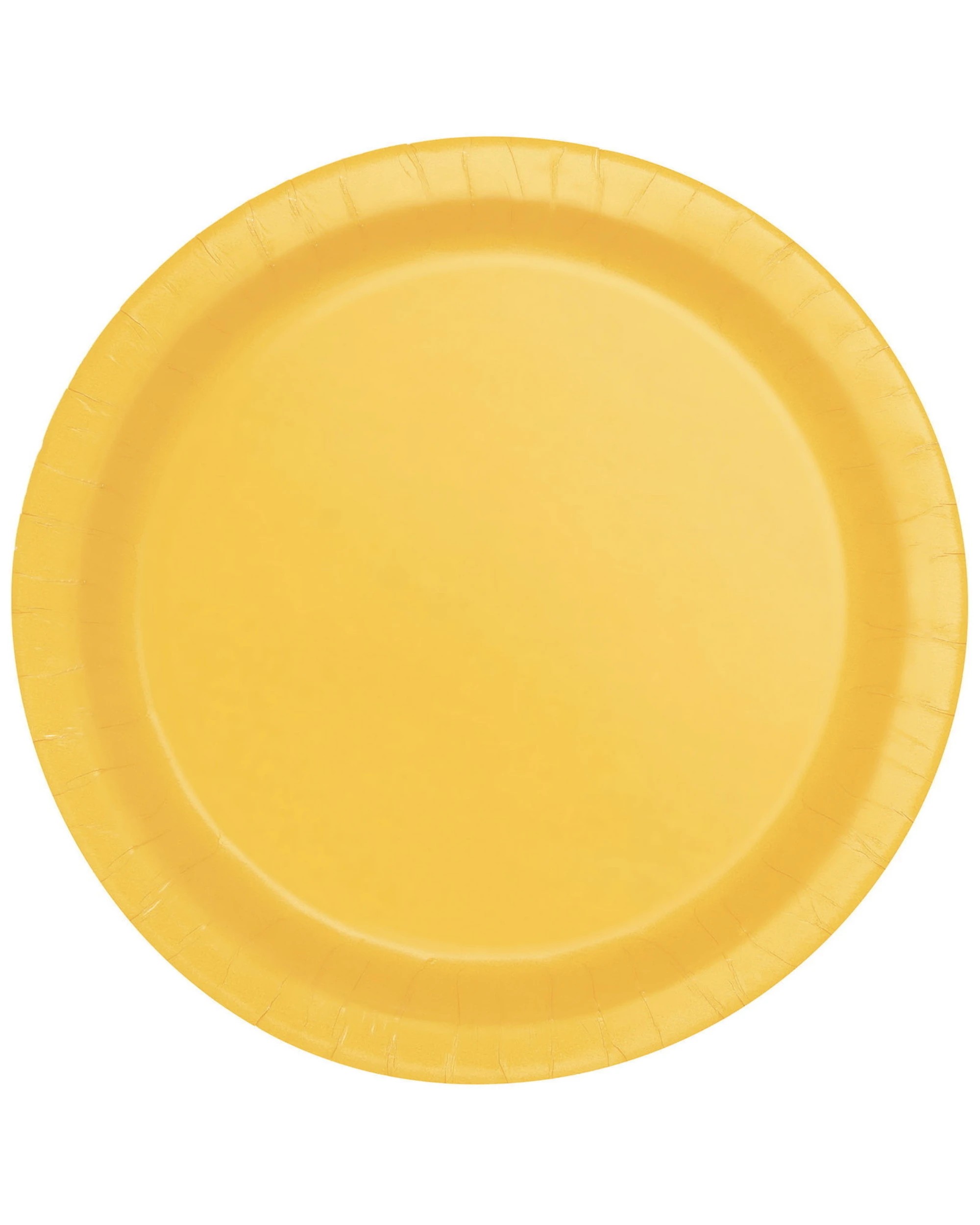 1 Unique Yellow Large Round Paper Plates Pack of 8 - Yellow, 1 of 1