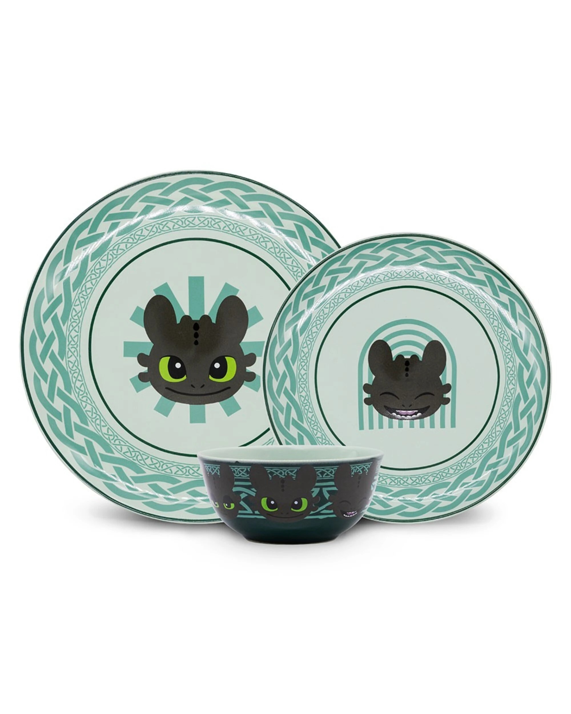 1 How to Train Your Dragon - Toothless Chibi 12-Piece Dinner Set, 1 of 1