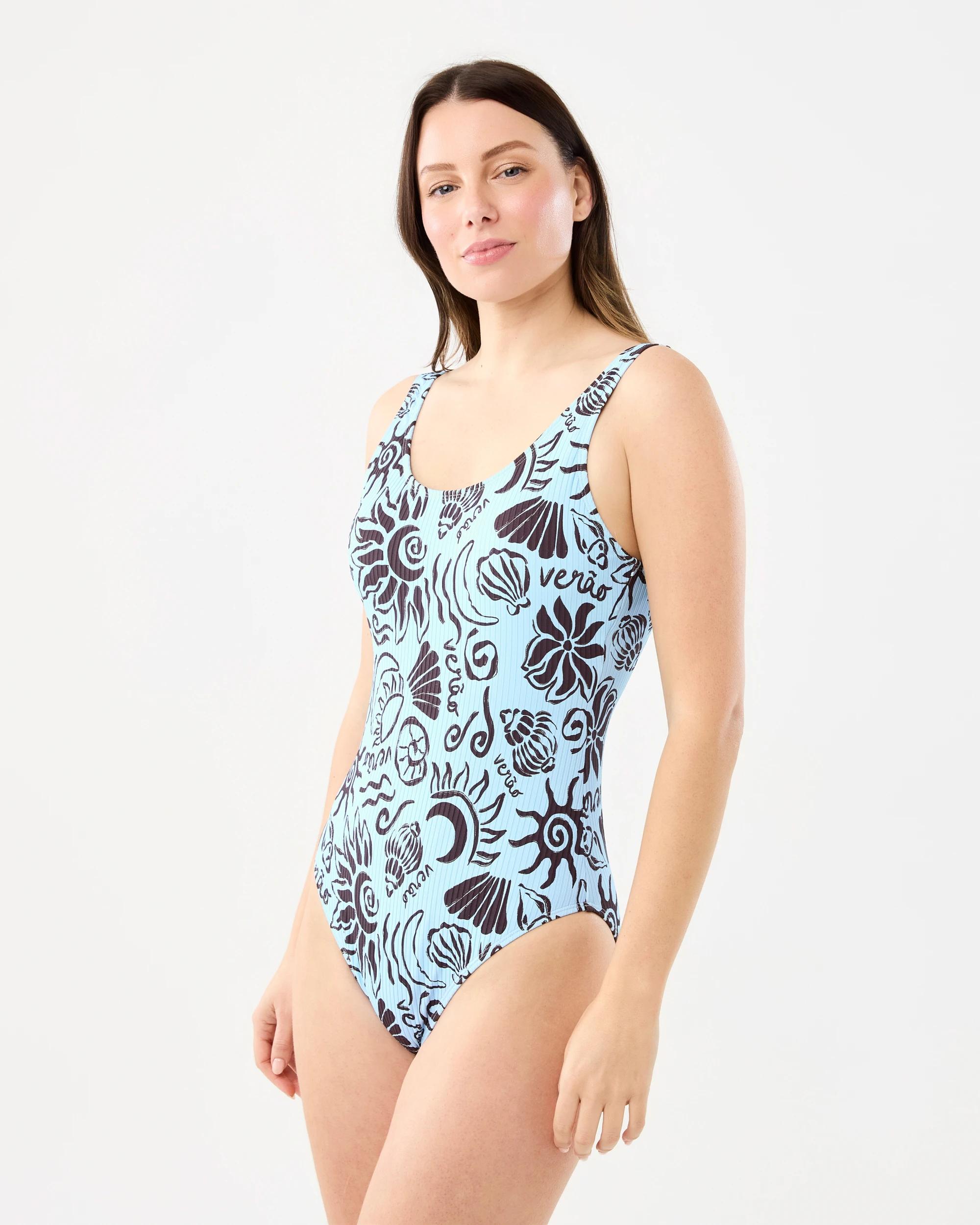 2 Printed Scoop One Piece Swimsuit Sersugd, 2 of 8