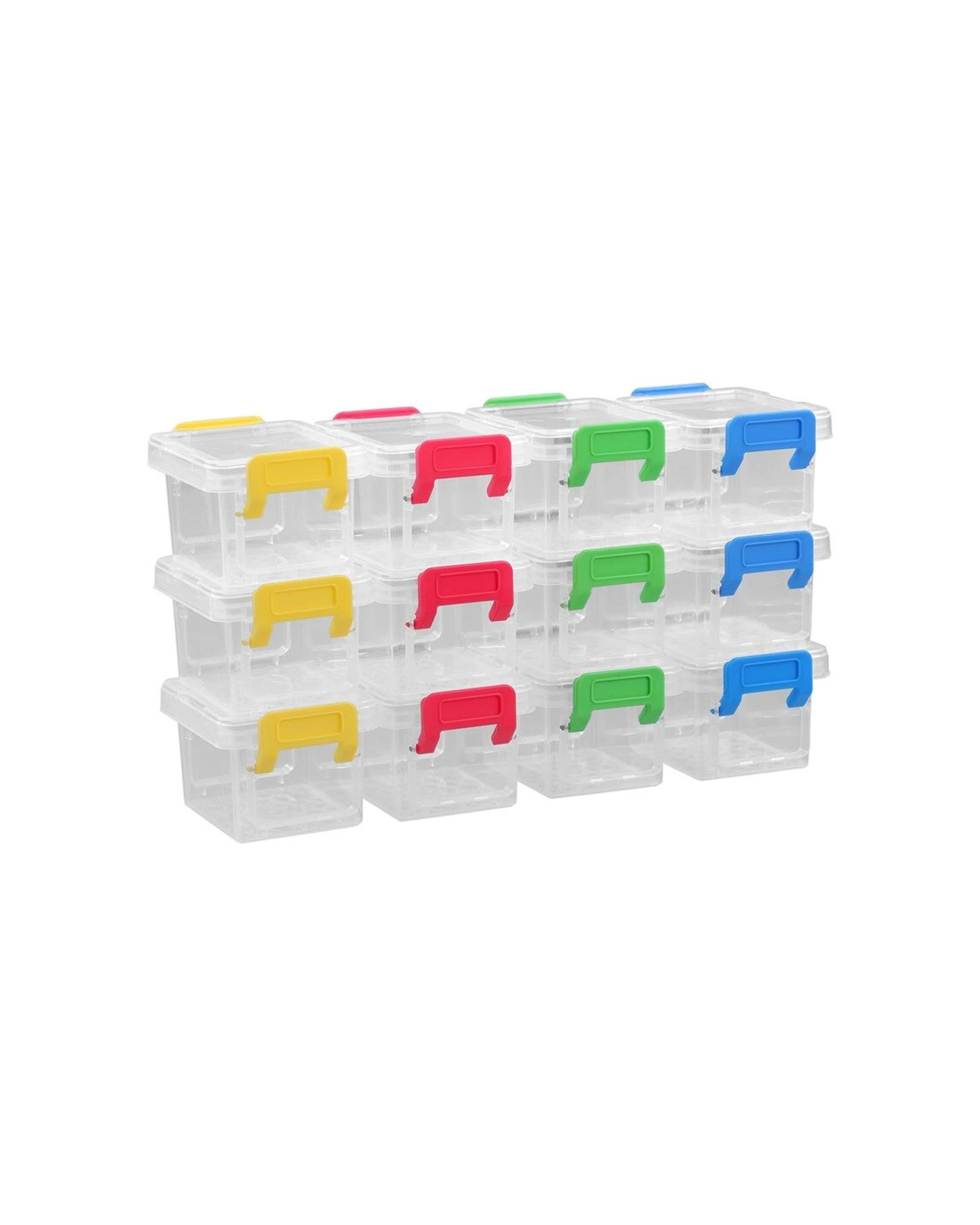 4 Boxsweden Mini Storage Stackable Organiser Box 12pc 120ml Secure Handles
 - plain, 4 of 9