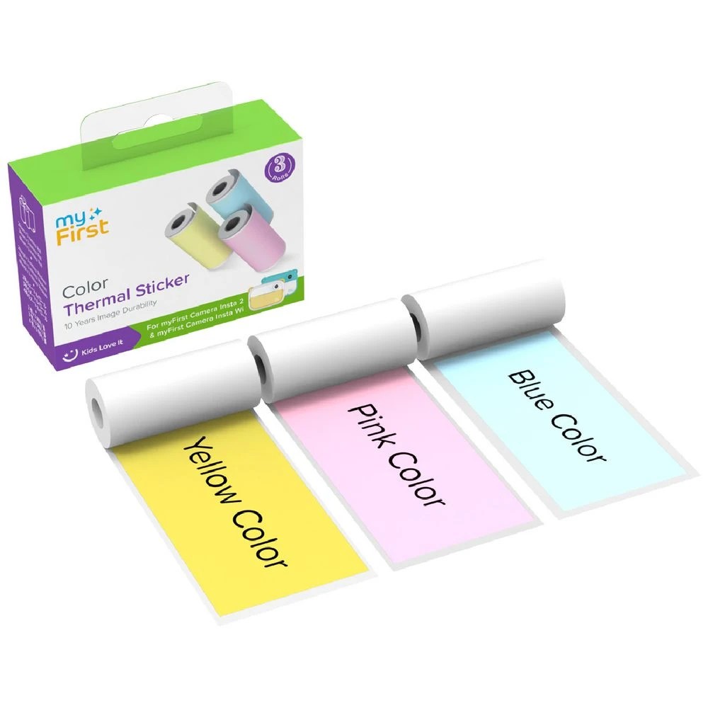 1 myFirst Thermal Sticker Pink Blue and Yellow, 1 of 2