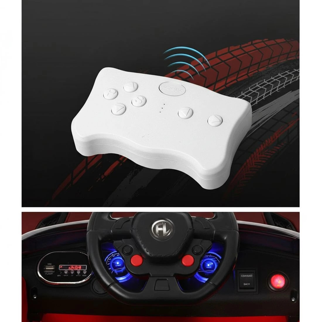 3 Rigo Kids Electric Ride On Car SUV Cars Remote 12V Red - Red, 3 of 5