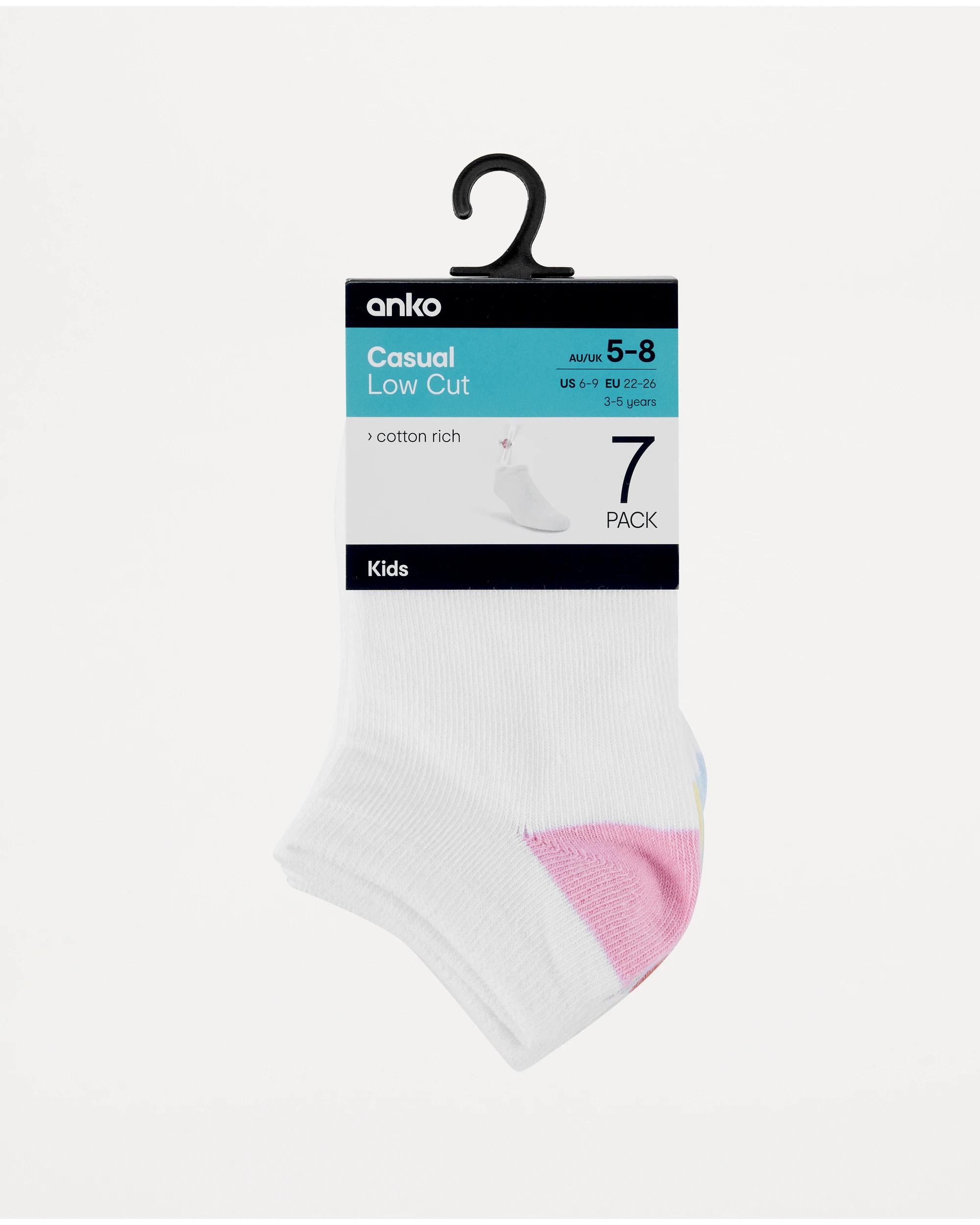 3 7 Pack Low Cut Socks Rainbow, 3 of 3