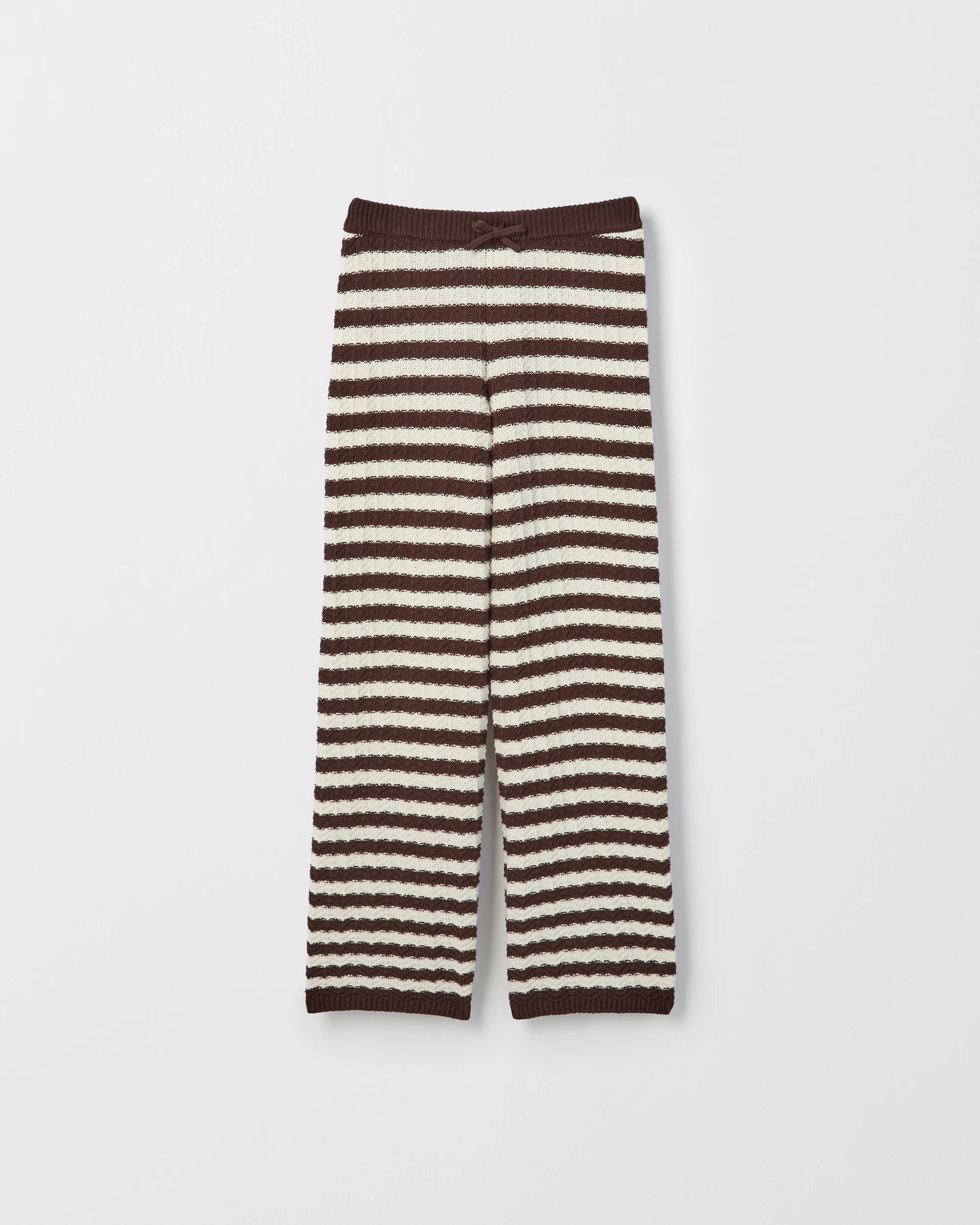 5 Target Kids Australian Cotton Crochet Wide Leg Pants STRIPE CHOCOLATE, 5 of 6