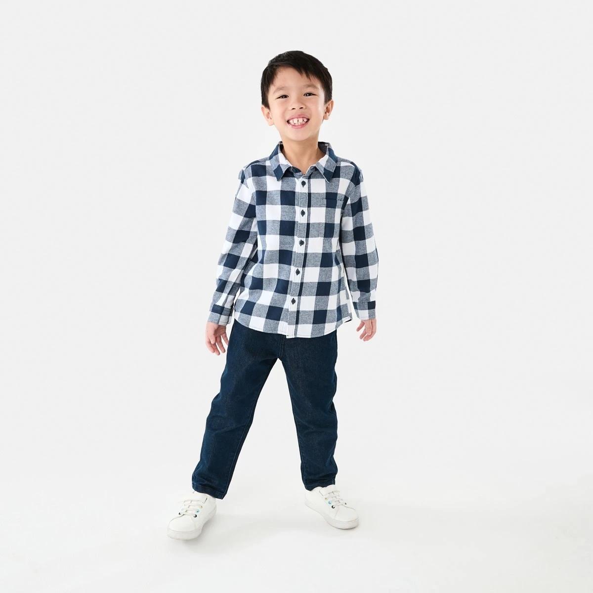 7 Yarn Dyed Flannel Shirt Nvy Check, 7 of 10