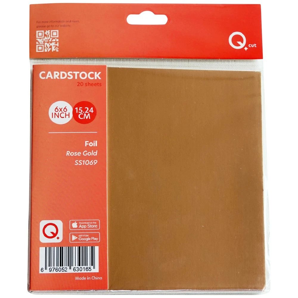 1 Qcut Specialty Cardstock Rose Gold Foil 20 Pack, 1 of 2