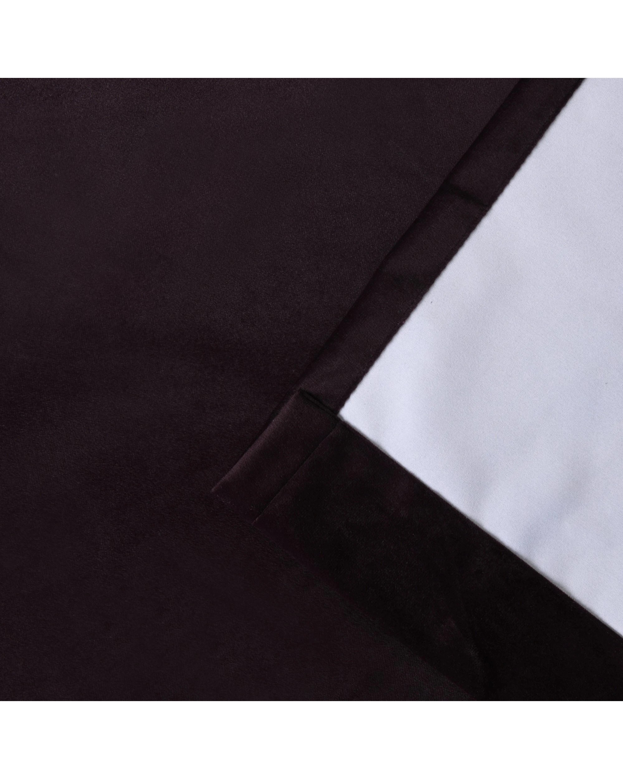 4 Cadence & Co. Byron Matte Velvet 100% Blockout Eyelet Curtain Twin Pack 180x223cm - Aubergine, 4 of 5