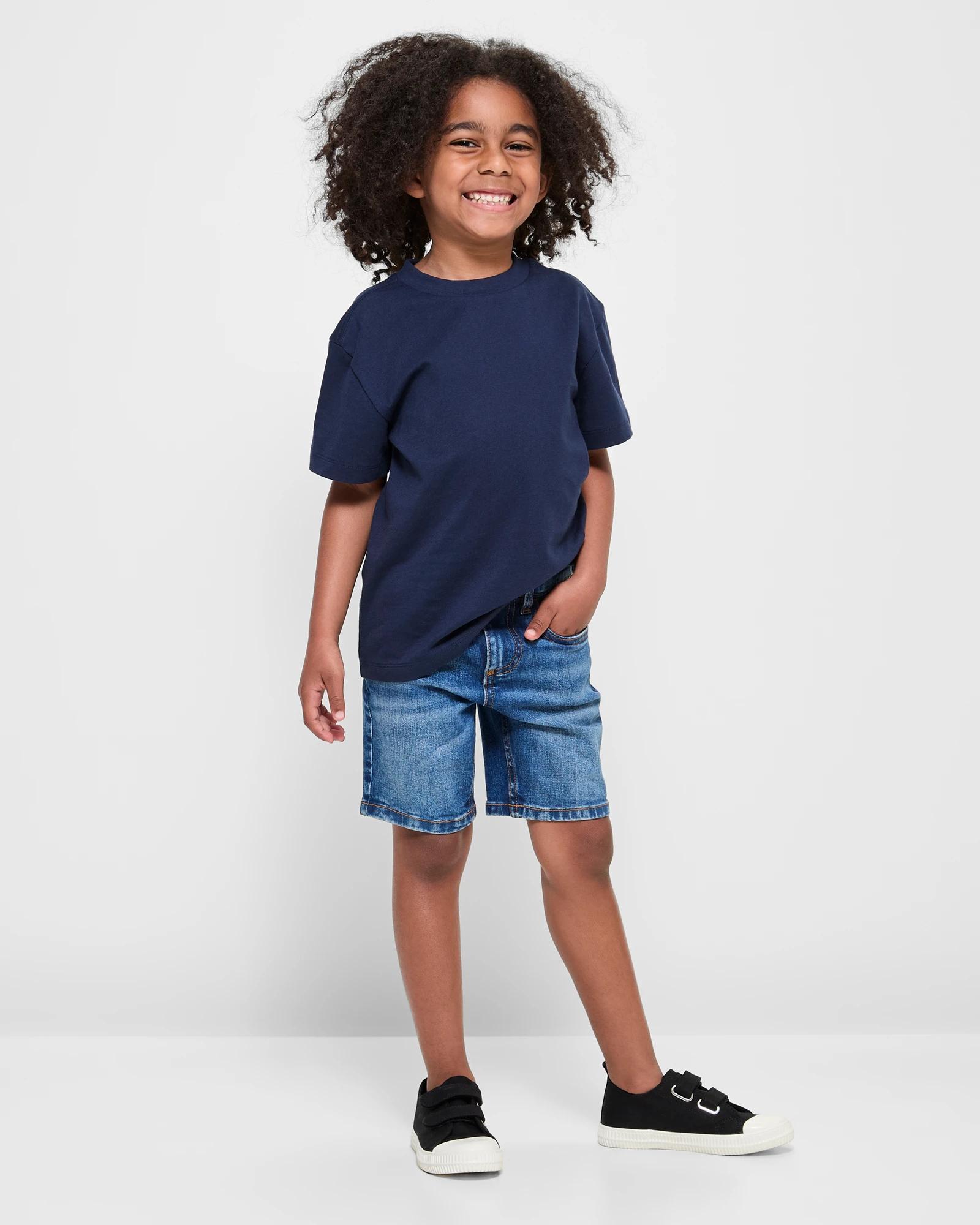 3 Target Kids Australian Cotton Short Sleeve Top 2 Pack NAVY BLUE, 3 of 5