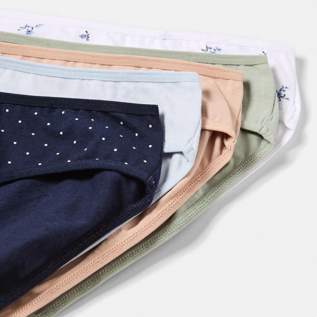 2 5 Pack Cotton Stretch Bikini Briefs NAVY SPOT, 2 of 10