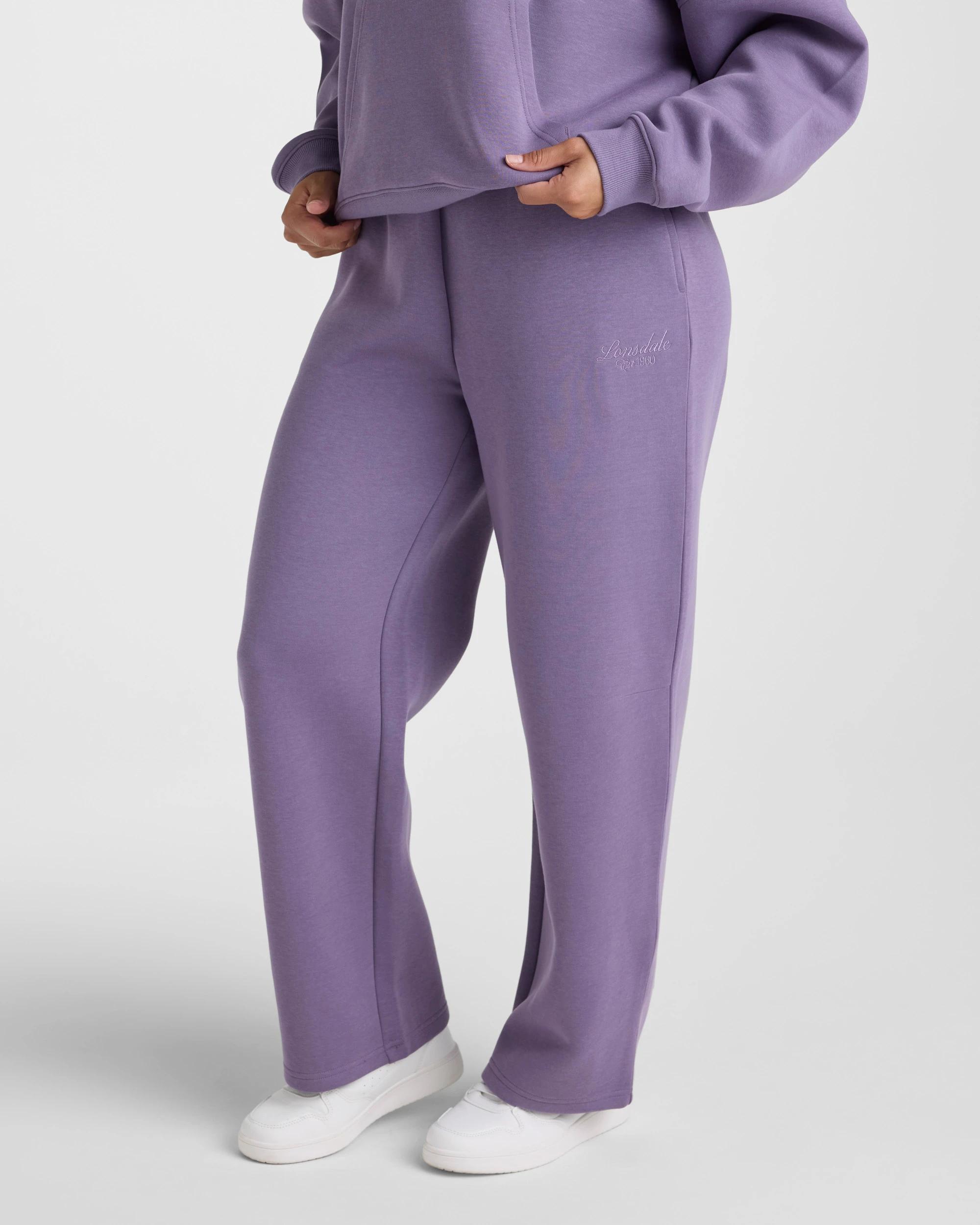 4 Lonsdale London Clean Barrel Leg Pants DUSTY IRIS, 4 of 5