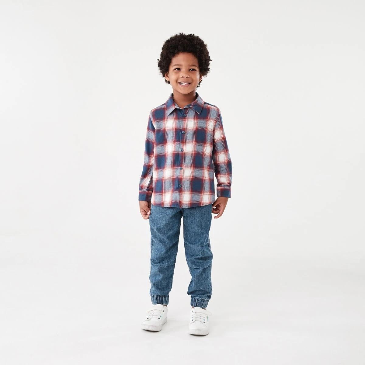 6 Yarn Dyed Flannel Shirt Blu Check, 6 of 9