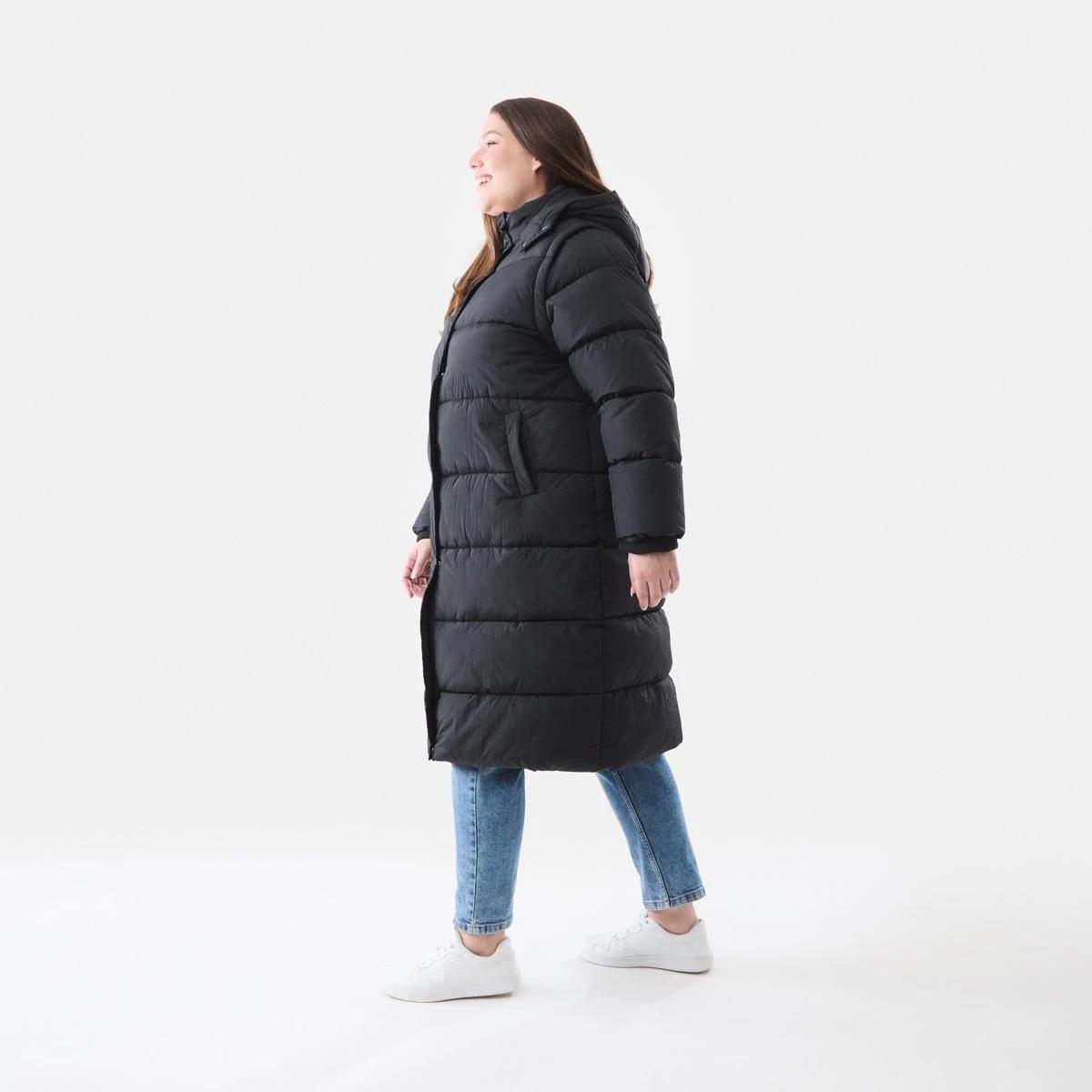 3 Curve Long Sleeve Hybrid Puffer Jacket Black, 3 of 7