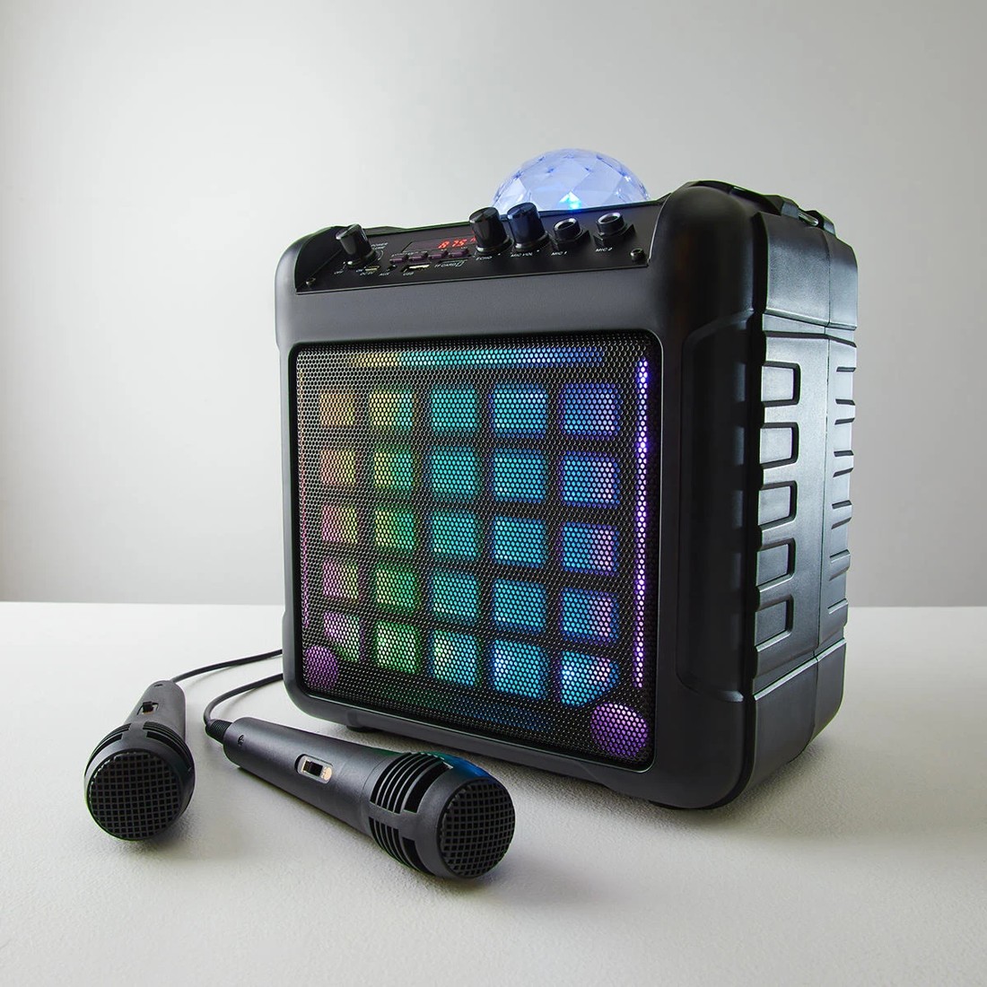 2 Karaoke Party Speaker with LED and 2 Microphones, 2 of 10