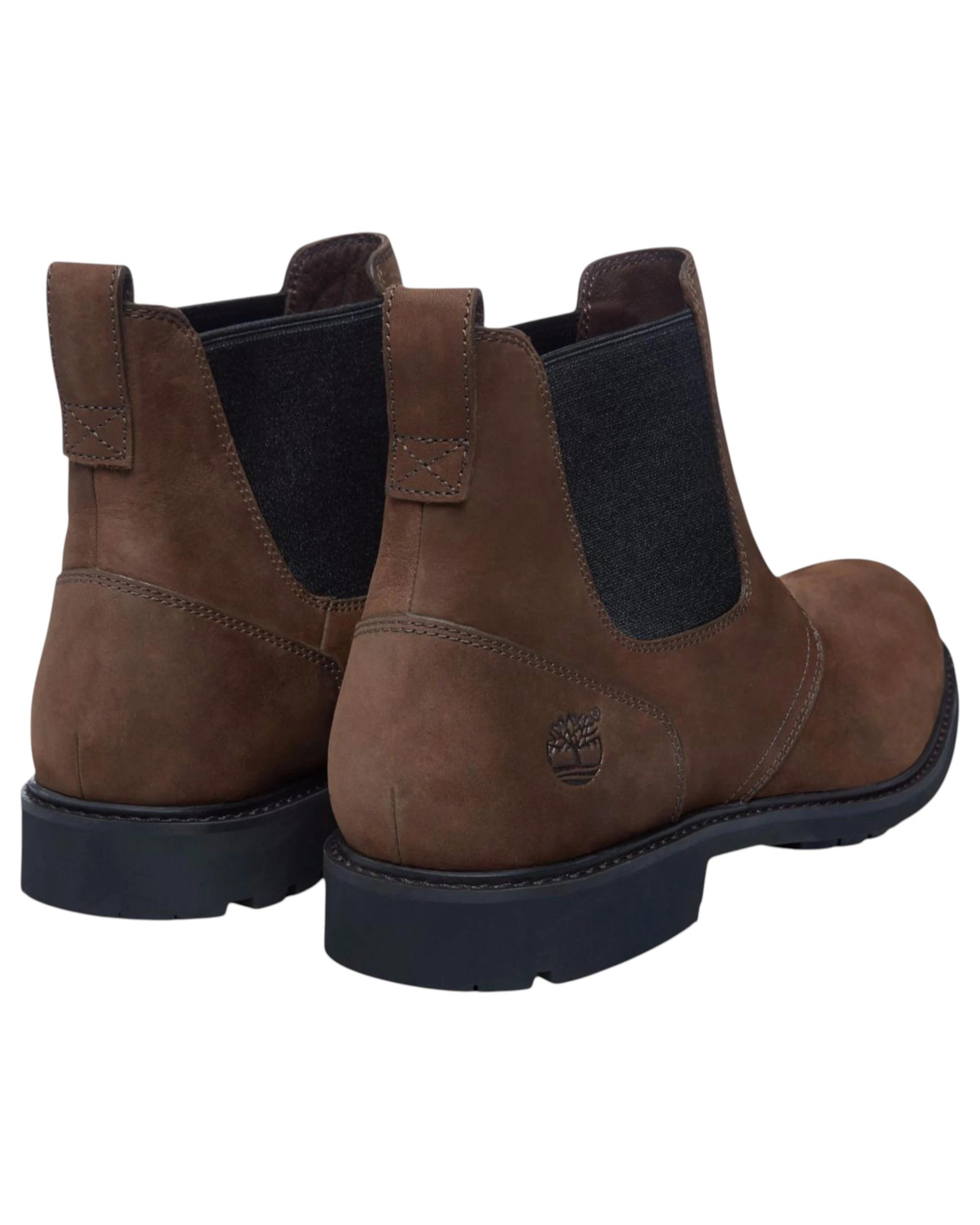 5 Timberland Mens Stormbucks Mid Chelsea Slip On Brown Boot BROWN, 5 of 5