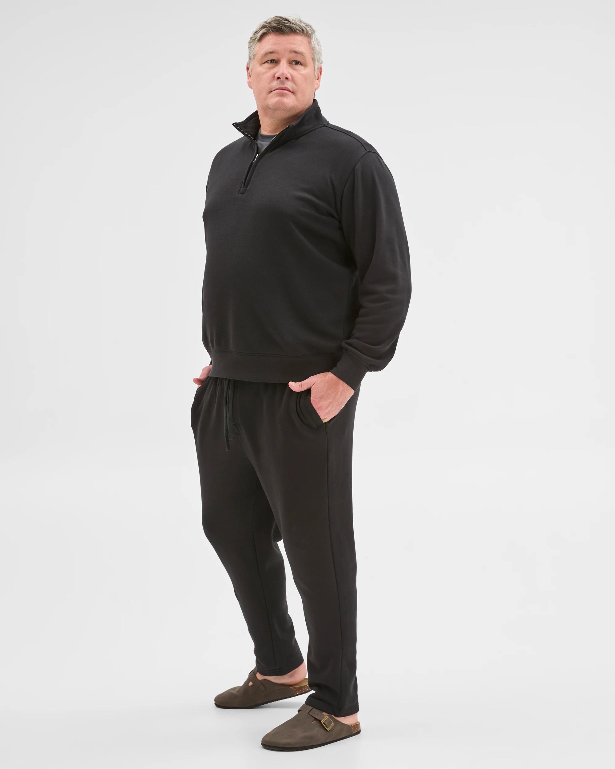 2 Target Man Plus Plus Size Australian Cotton Blend Non Cuffed Trackpants BLACK, 2 of 5