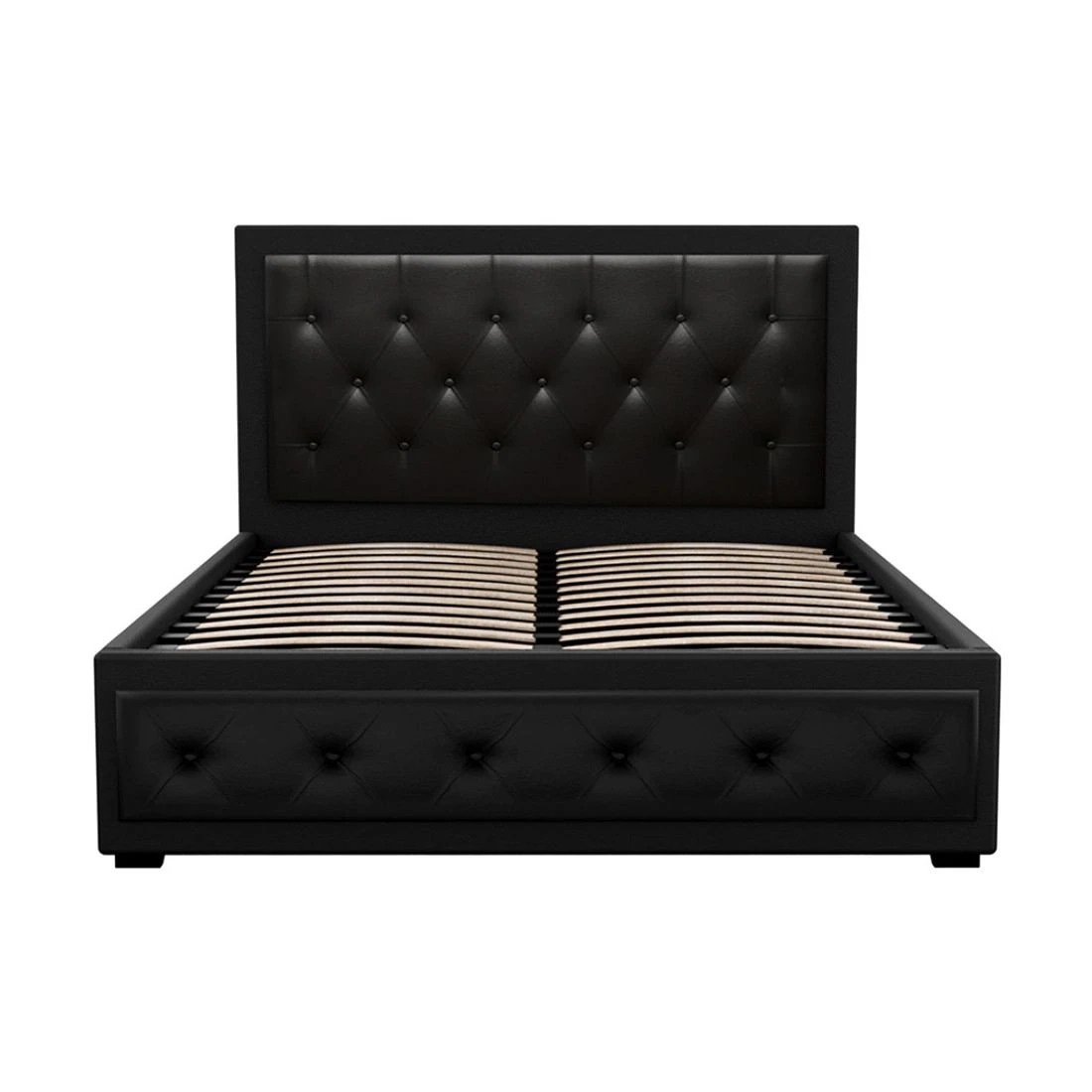 4 Artiss Bed Frame Double Size Gas Lift  TIYO - Black, 4 of 8