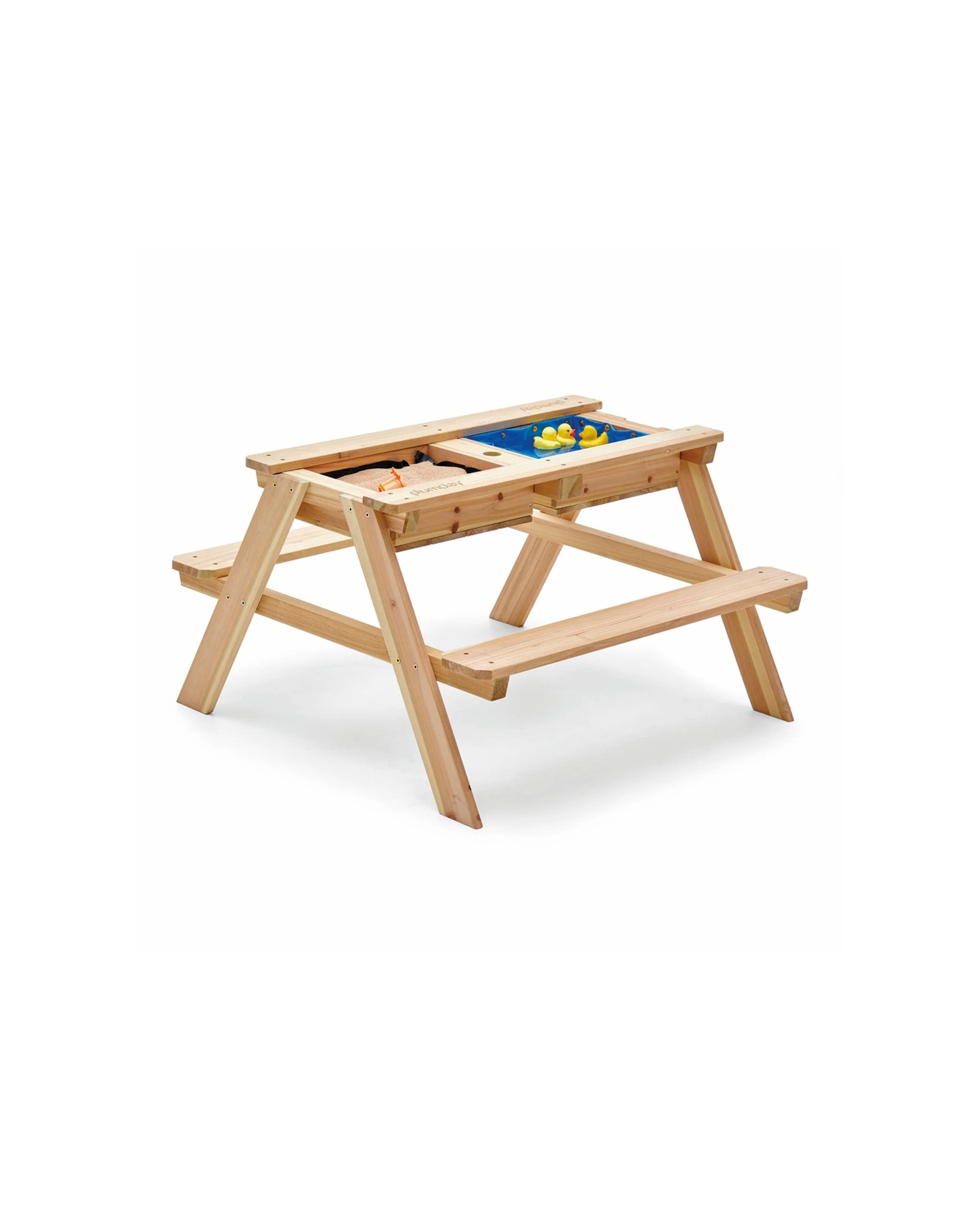 2 Plum Play Au Surfside Sand And Water Table Wooden Convertible Picnic Bench - Brown, 2 of 3