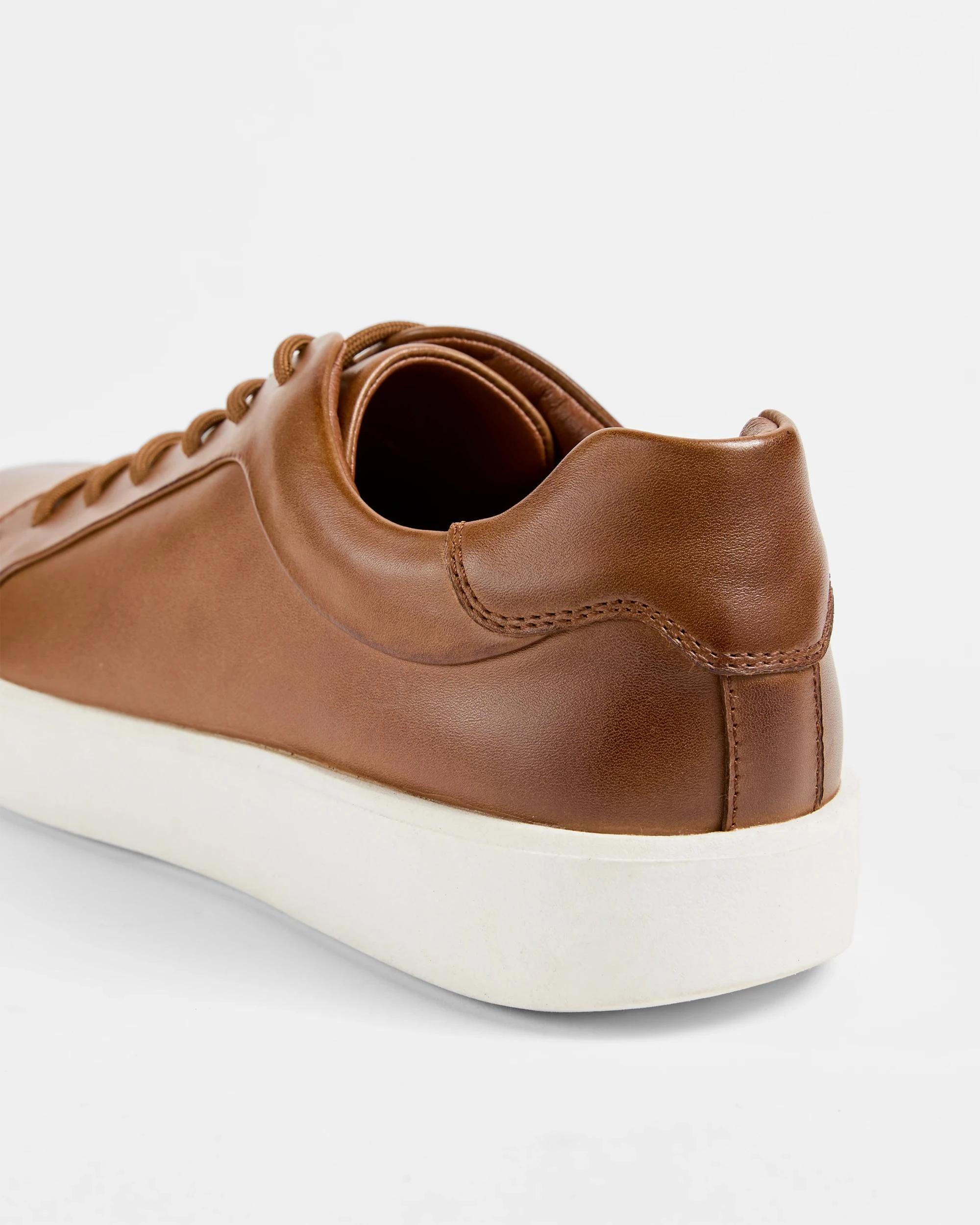 2 Target Man Mens Smart Smooth Leather Sneaker BROWN, 2 of 4