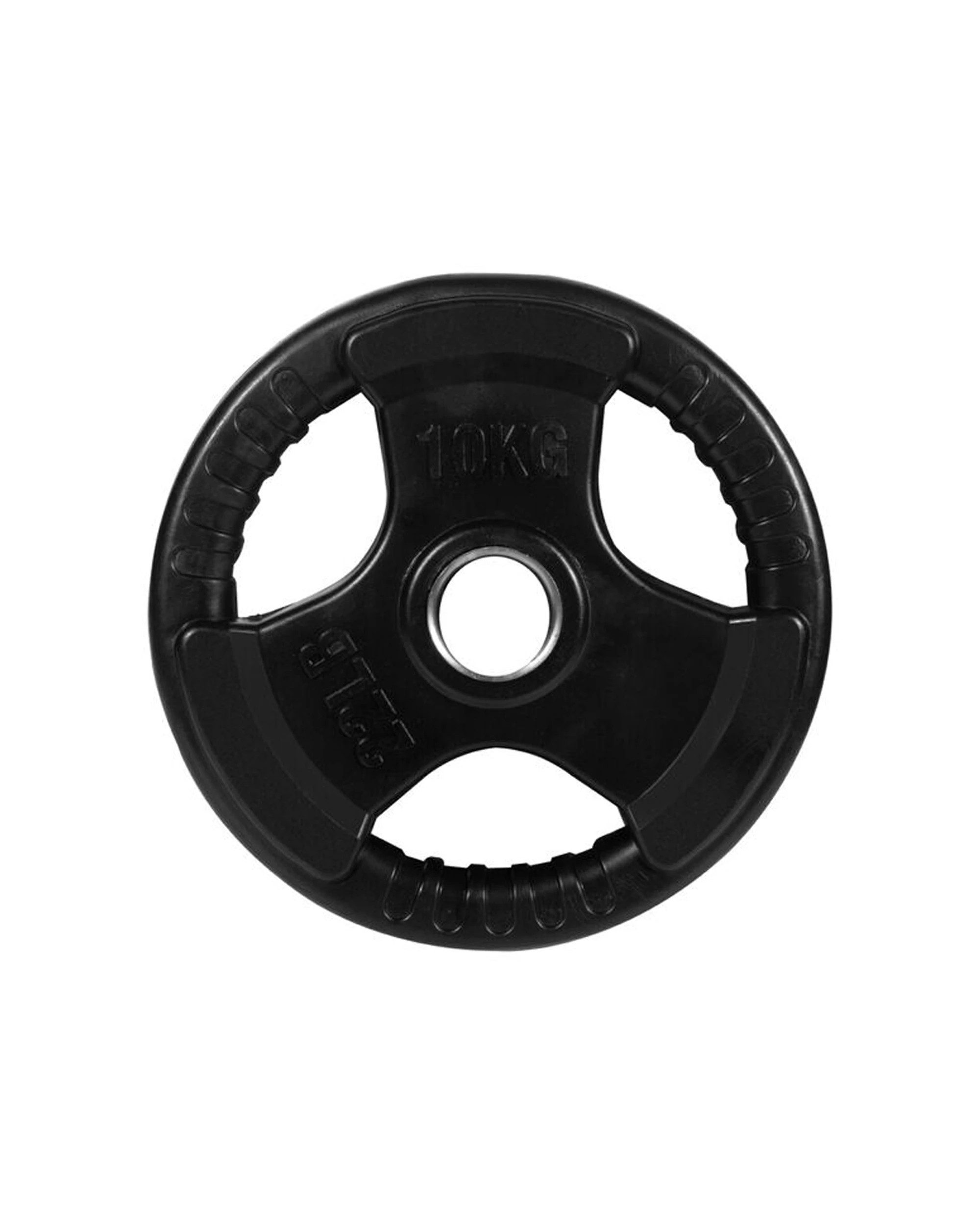 1 BODYWORX Standard Rubber Ezy Grip Disc Weight Plate 10kg 30mm Diameter - Black, 1 of 1
