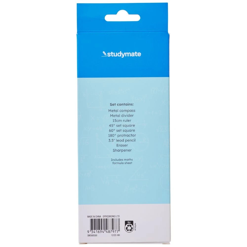 3 Studymate Tin Maths Set 9 Piece, 3 of 10