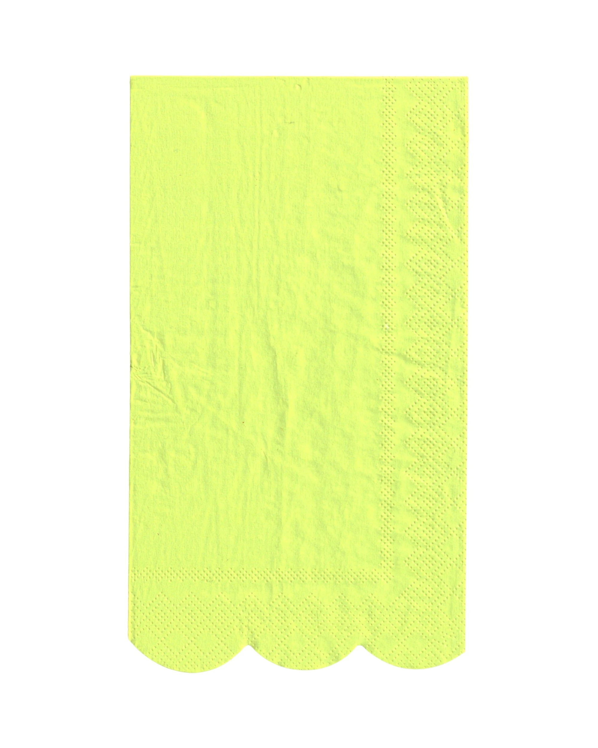 1 Shmick Neon Large Napkins Serviettes Pack of 15 - Yellow, 1 of 1