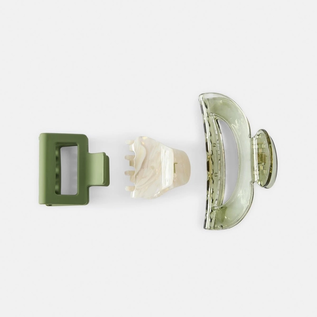 2 3 Pack Mix Statement Claw Hair Clips, 2 of 4