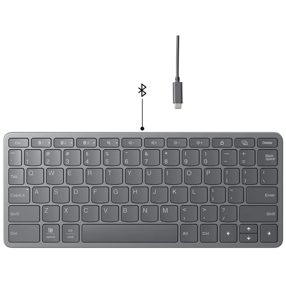 7 Lenovo Multi Device Wireless Keyboard Luna Grey, 7 of 10