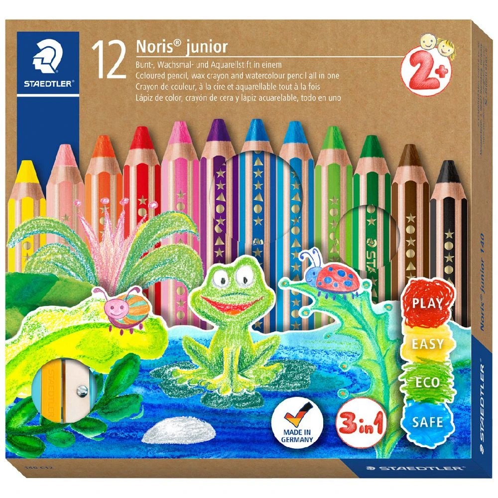 1 Staedtler Noris Junior 3-in-1 Pencils 12 Pack, 1 of 9