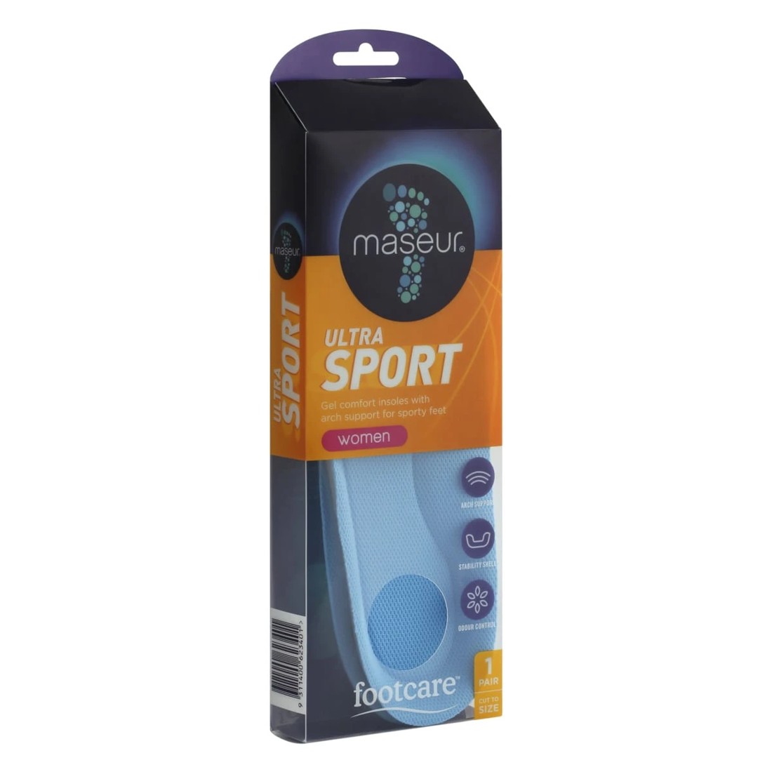 1 Footcare Ultra Sport Insoles - Blue, 1 of 4