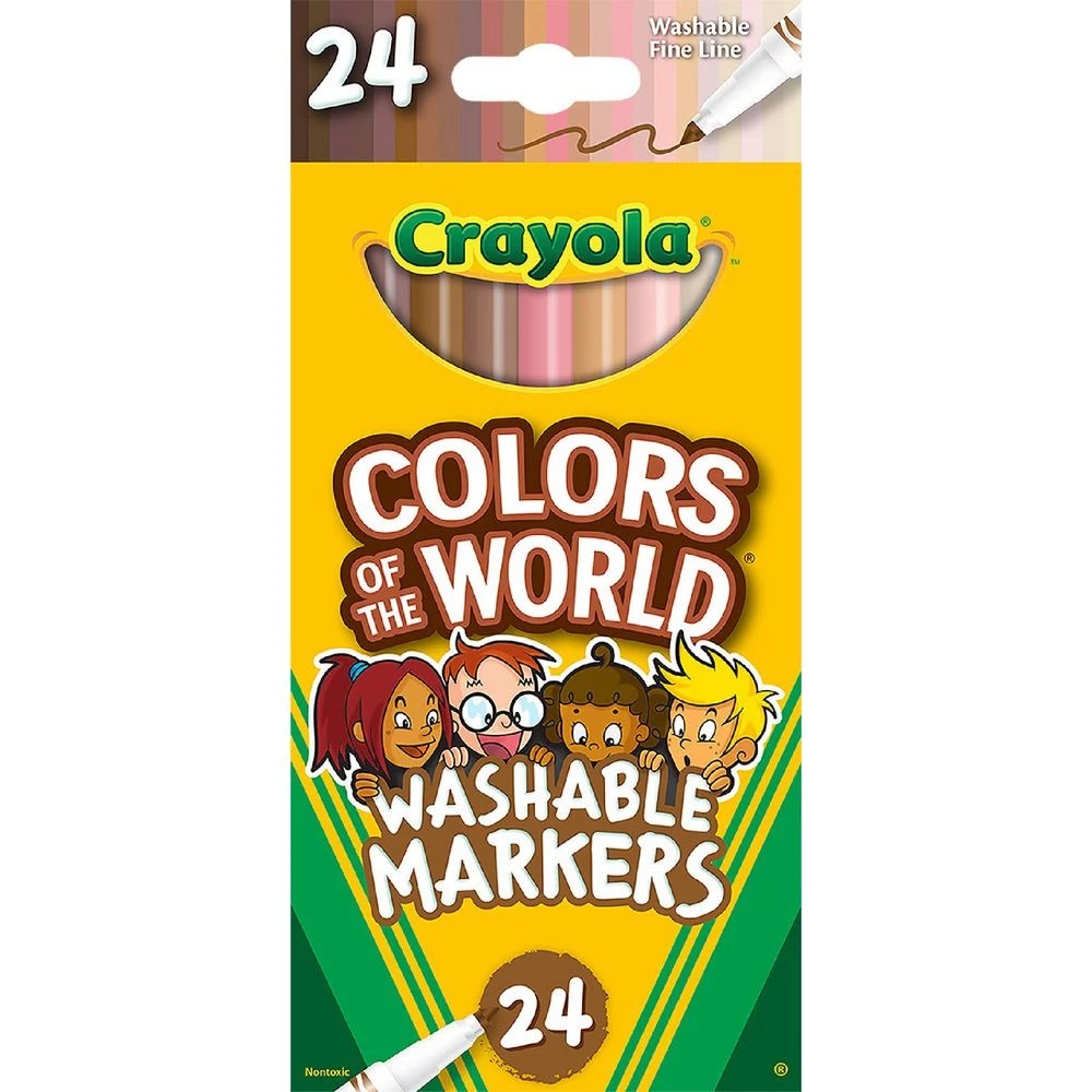 1 Crayola Colors of the World Fine Line Markers 24 Pack, 1 of 2