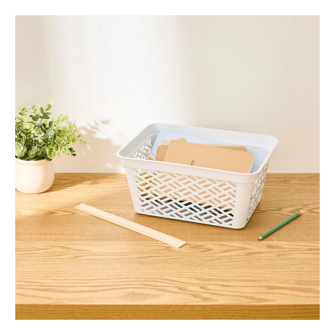 3 Keji Large Storage Basket 8.7L White, 3 of 3