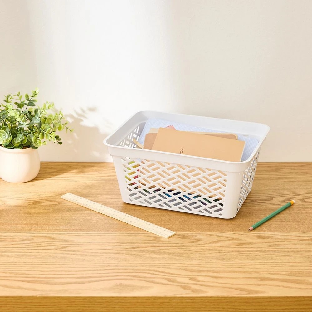 3 Keji Large Storage Basket 8.7L White, 3 of 3
