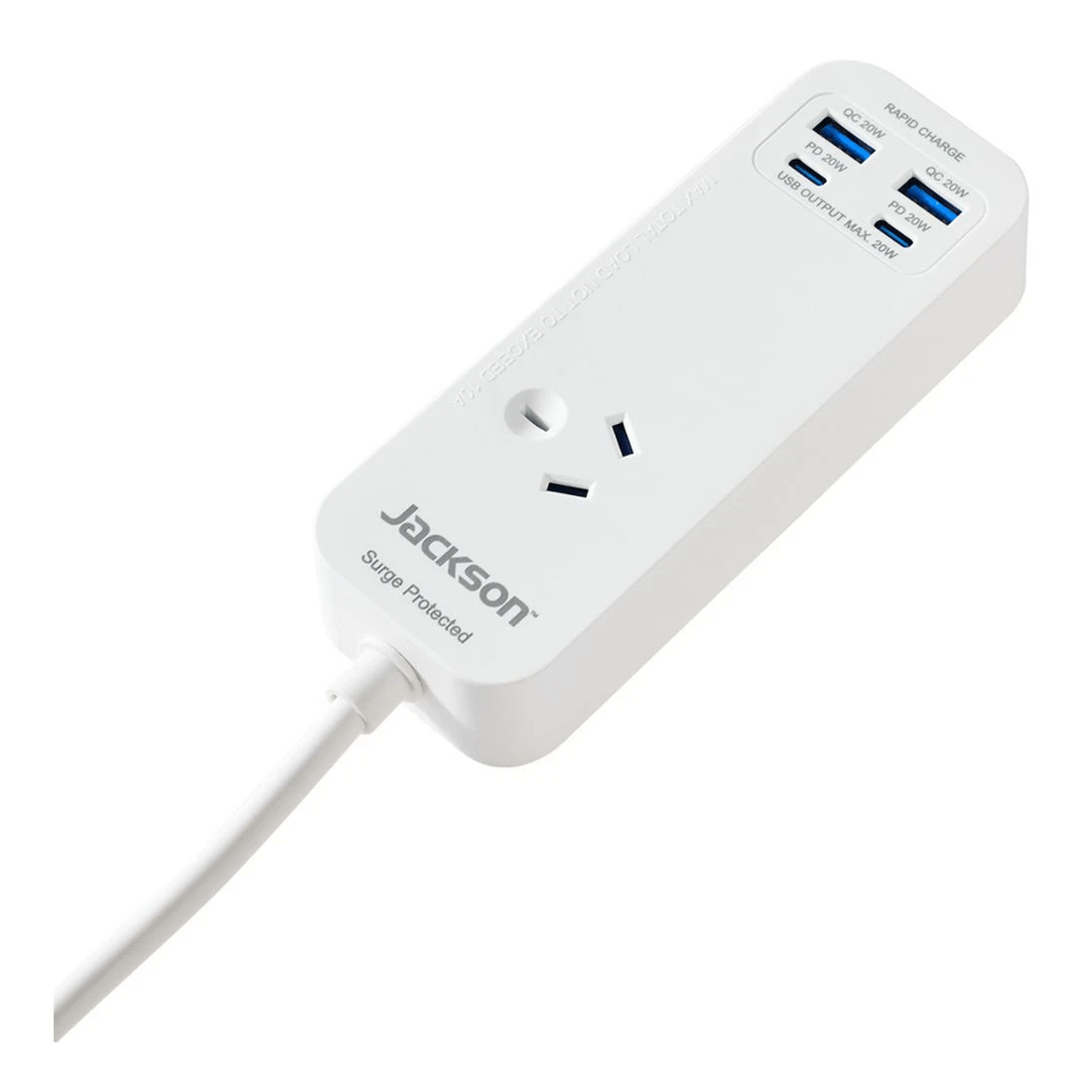 3 Jackson Rapid Charge 20W USB-C Portable Powerboard White, 3 of 5