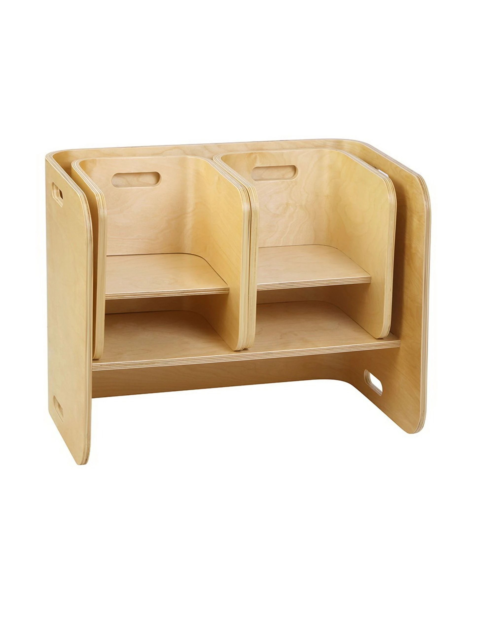 2 Keezi 3pcs Kids Table And Chairs Set Multifunctional Storage Desk
 - Brown, 2 of 2