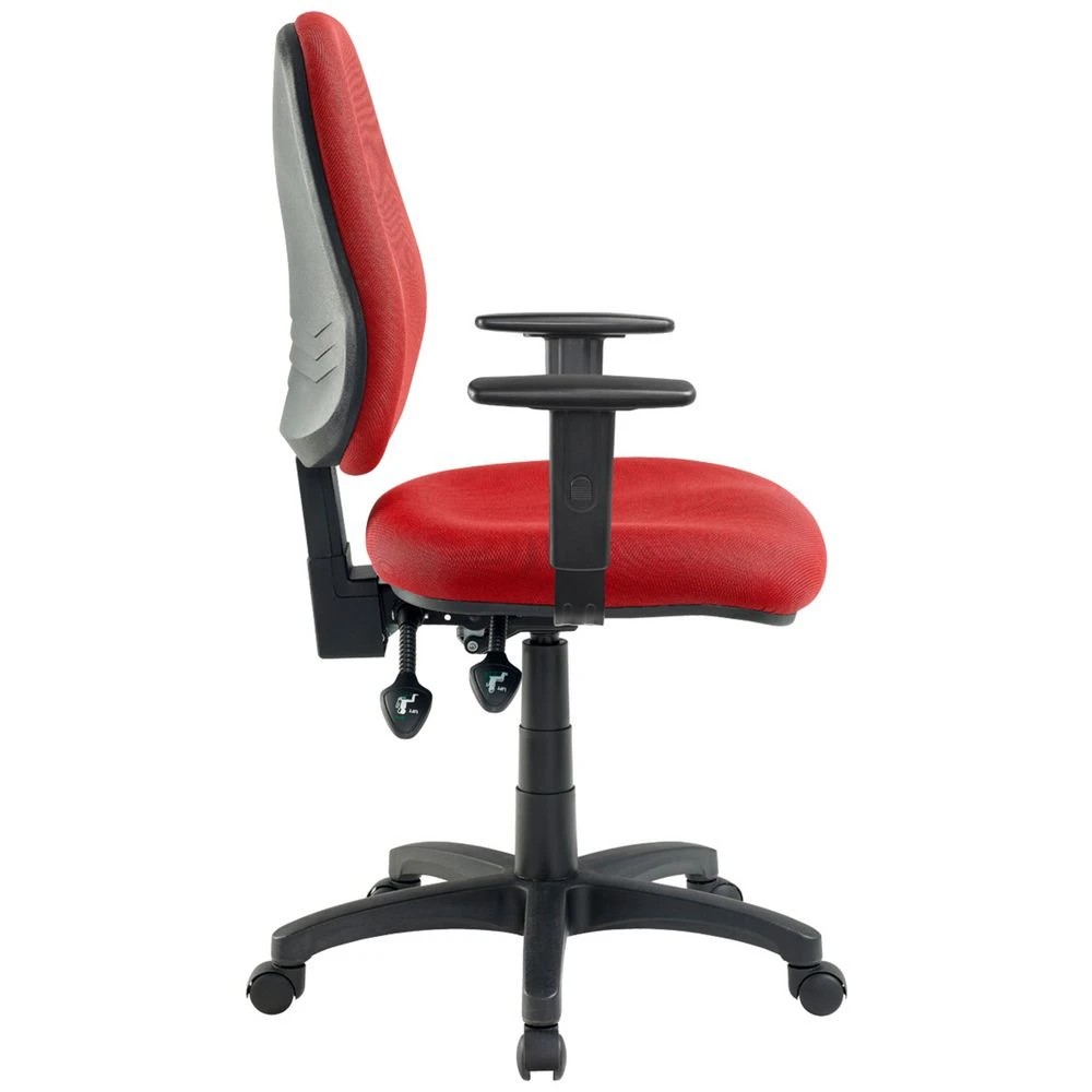 2 Pago Matrix II Plus Heavy-Duty w/Height Adjustable Arms Red Drafting Chairs, 2 of 6