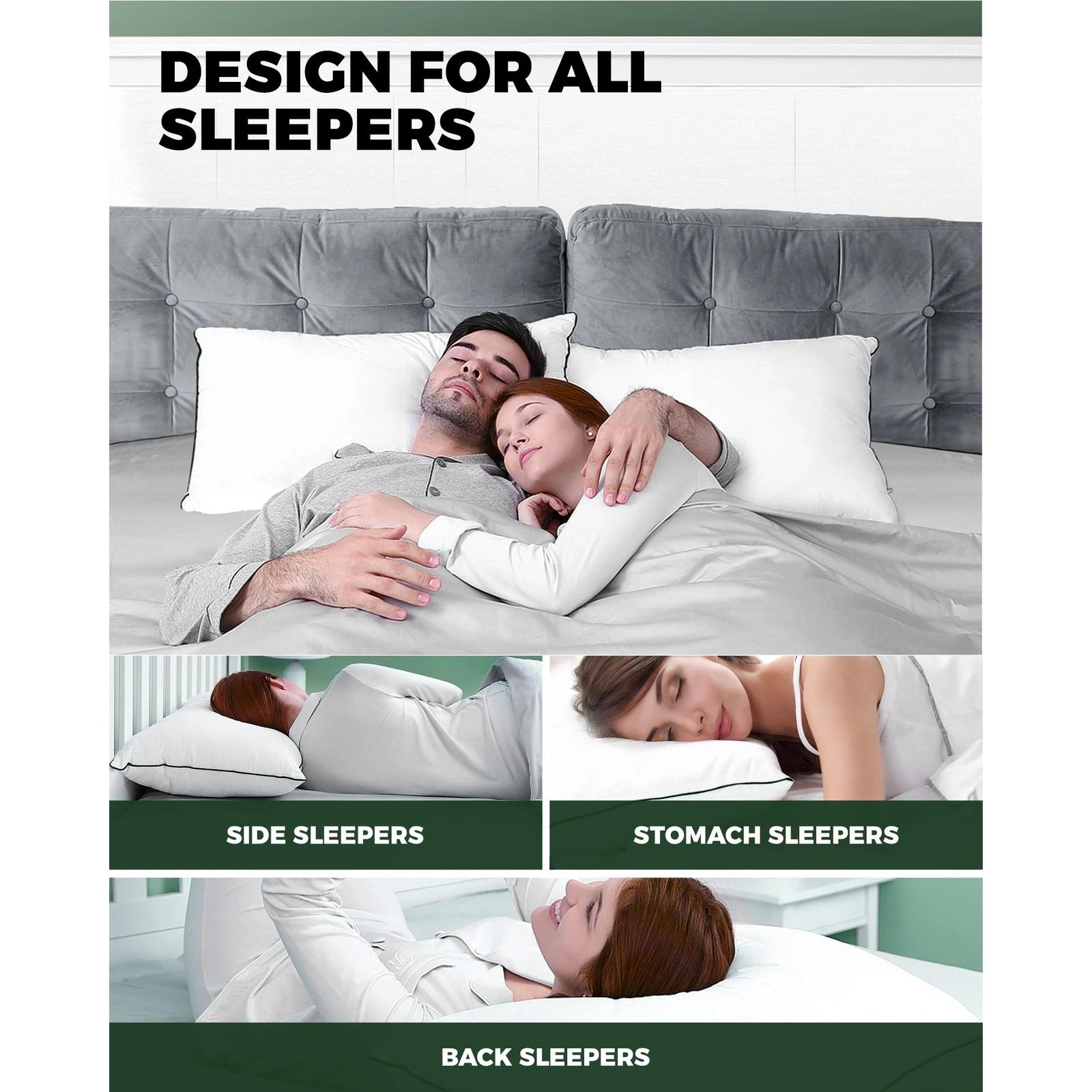 8 Bedra Bedding 4X Microfibre Pillow Cotton - White, 8 of 10