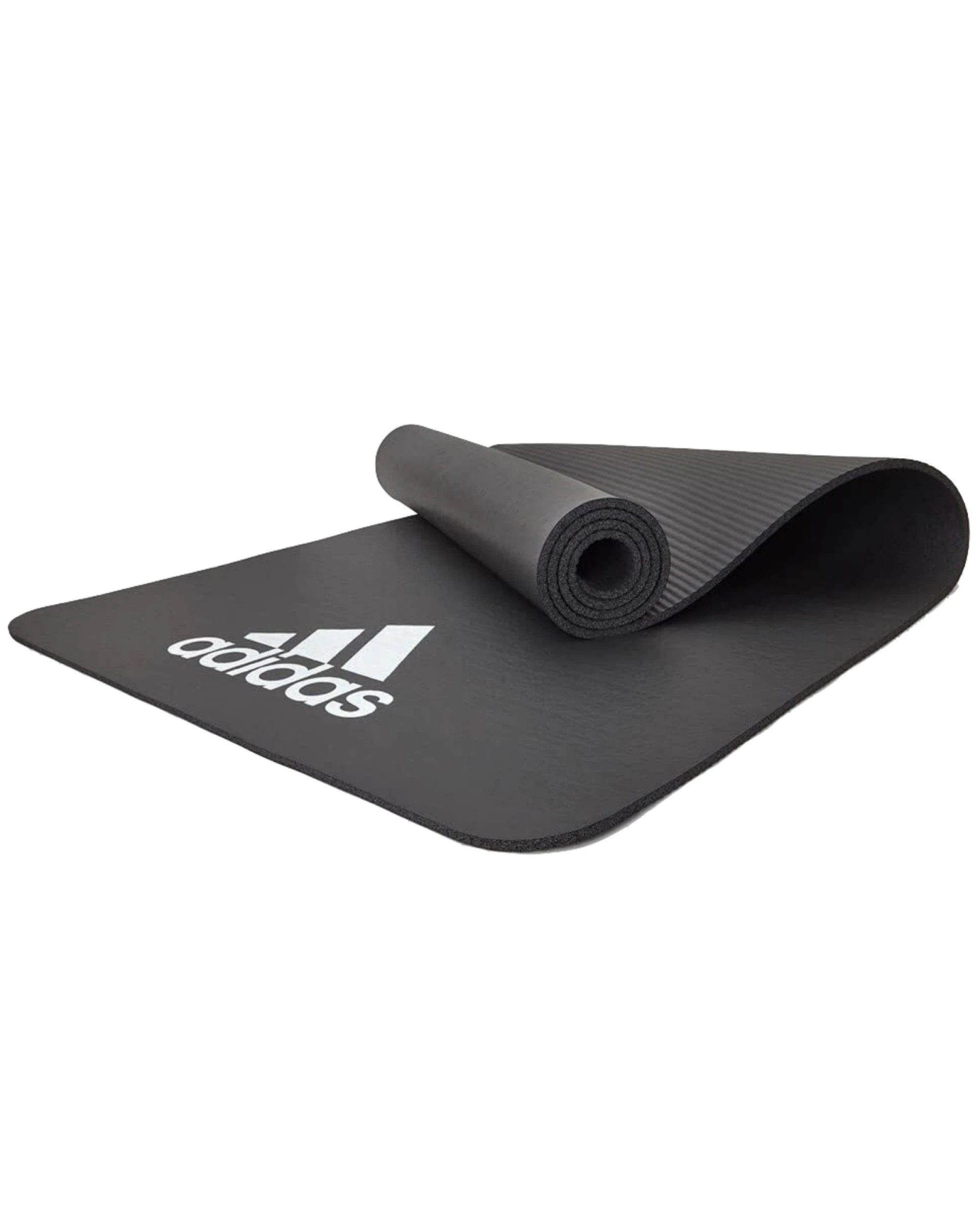 1 Adidas Fitness Mat 7mm Exercise Training Floor Gym Yoga Judo Pilates  - Grey, 1 of 5