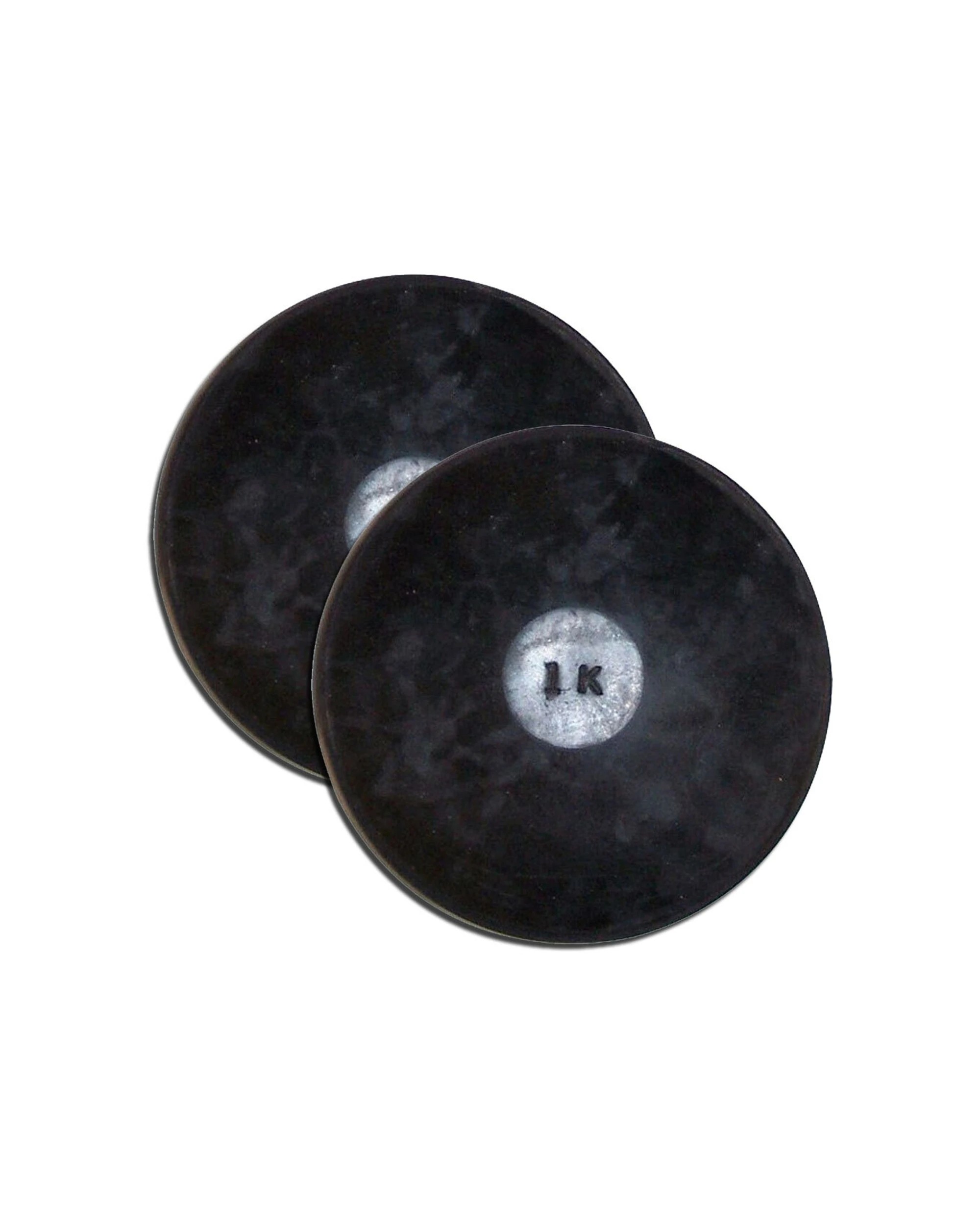 1 Regent 2PK 1kg Rubber Discus Track And Field Throw Disk - Black, 1 of 2