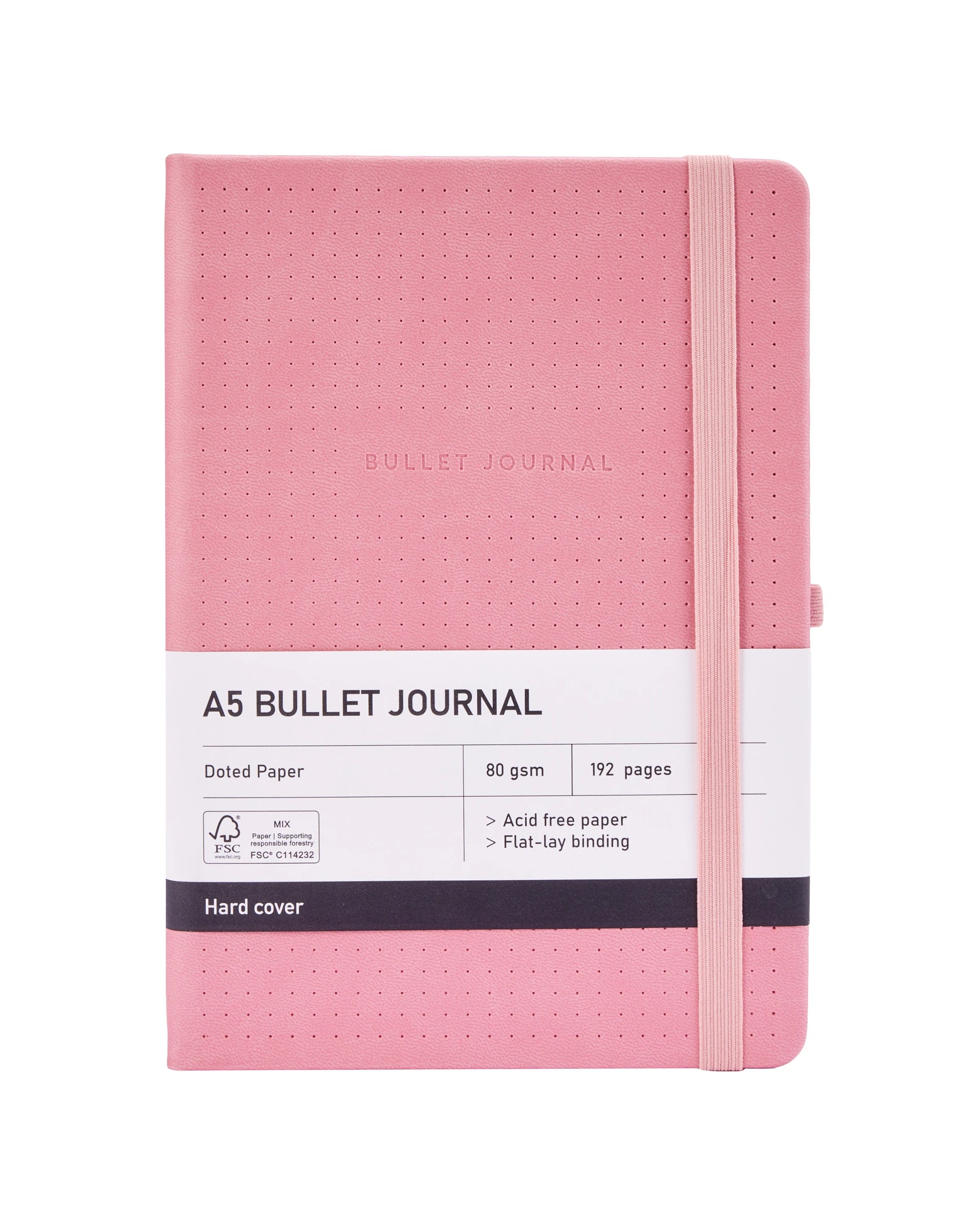 5 A5 Journal Bullet Pink 100gsm 192 Pages, 5 of 5