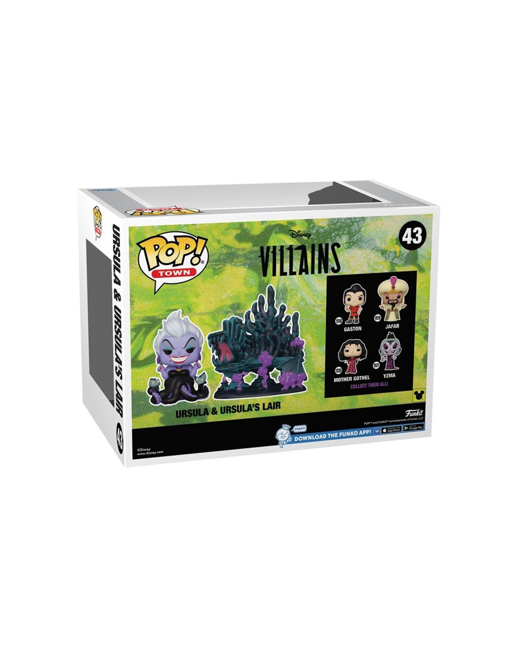 3 Funko Disney Villains Ursula Pop Town Vinyl Figure 4.8W x 6H Collectible - Purple, 3 of 4