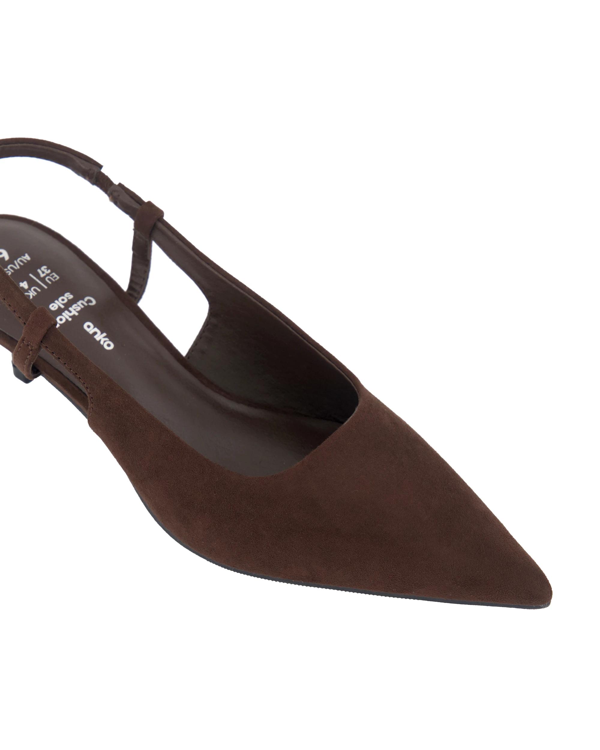 5 Slingback Kitten Heels Bittr Choc, 5 of 5