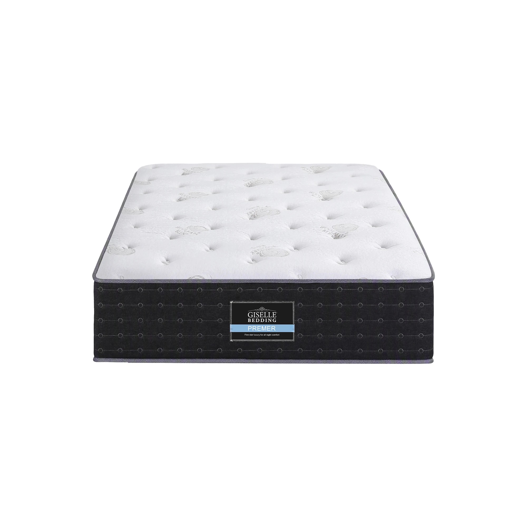 10 Giselle Bedding Single Reversible Spring Mattress Cashmere Cover Gel Foam Firm 35cm - King Single Bed - Multi, 10 of 10