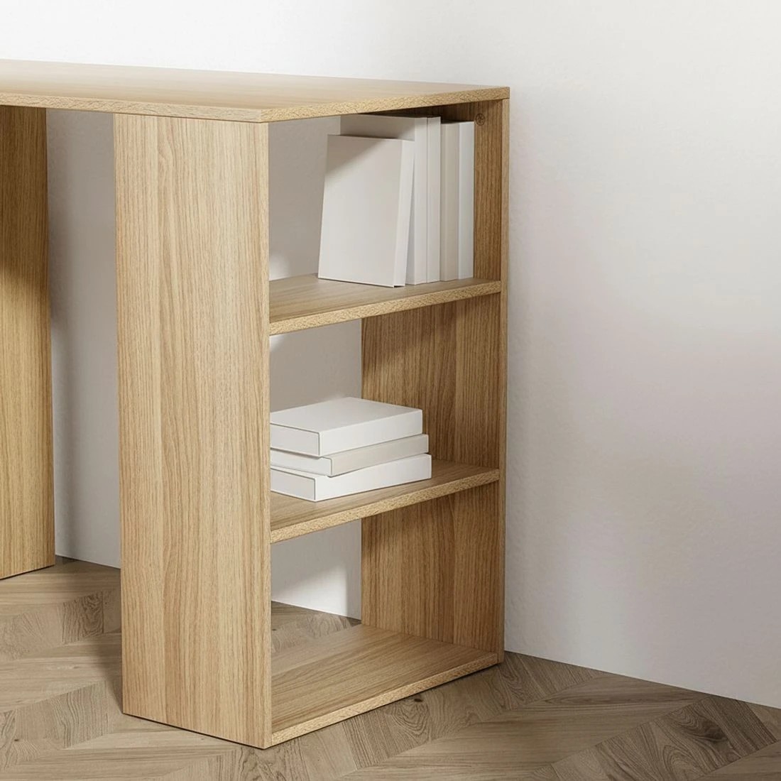 6 Artiss Computer Desk Drawer Shelf Cabinet Oak 120CM - Natural, 6 of 7