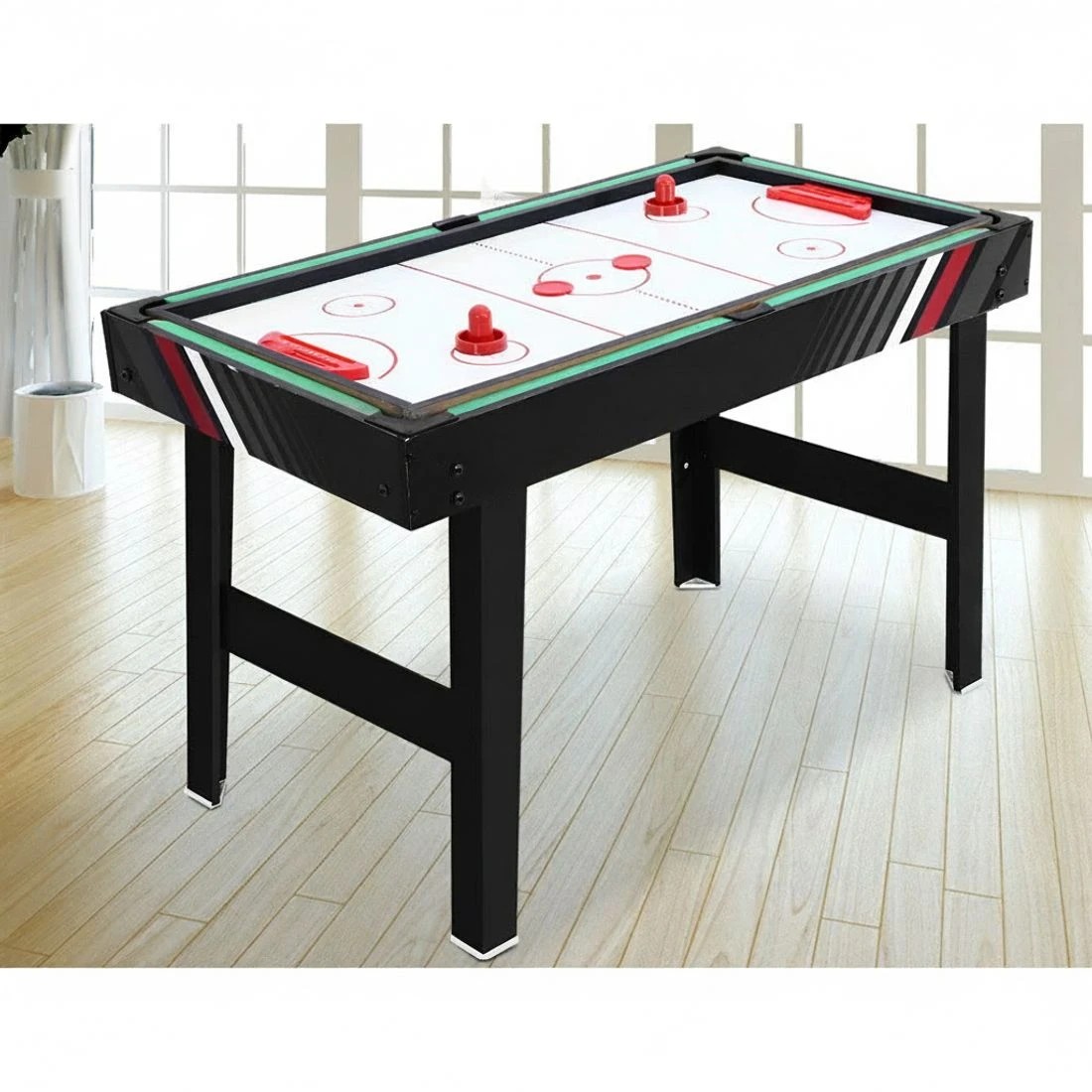 5 Everfit 4-in-1 Games Table Soccer Foosball Pool Table Tennis Air Hockey Home Party Gift - Black, 5 of 8