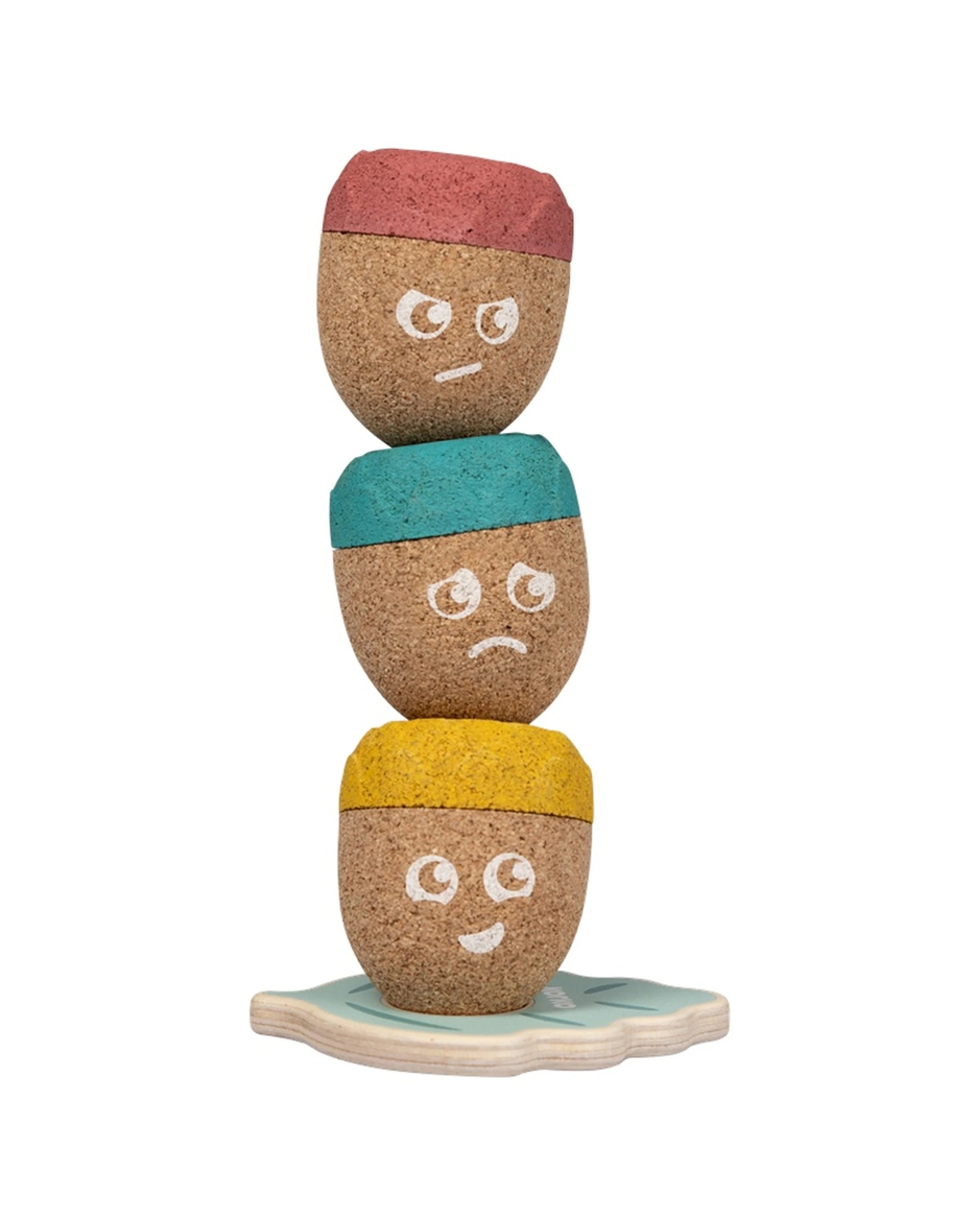 1 Korko Magical Mood Acorns Stacking Toy Cork Emotional Development - Multi, 1 of 5
