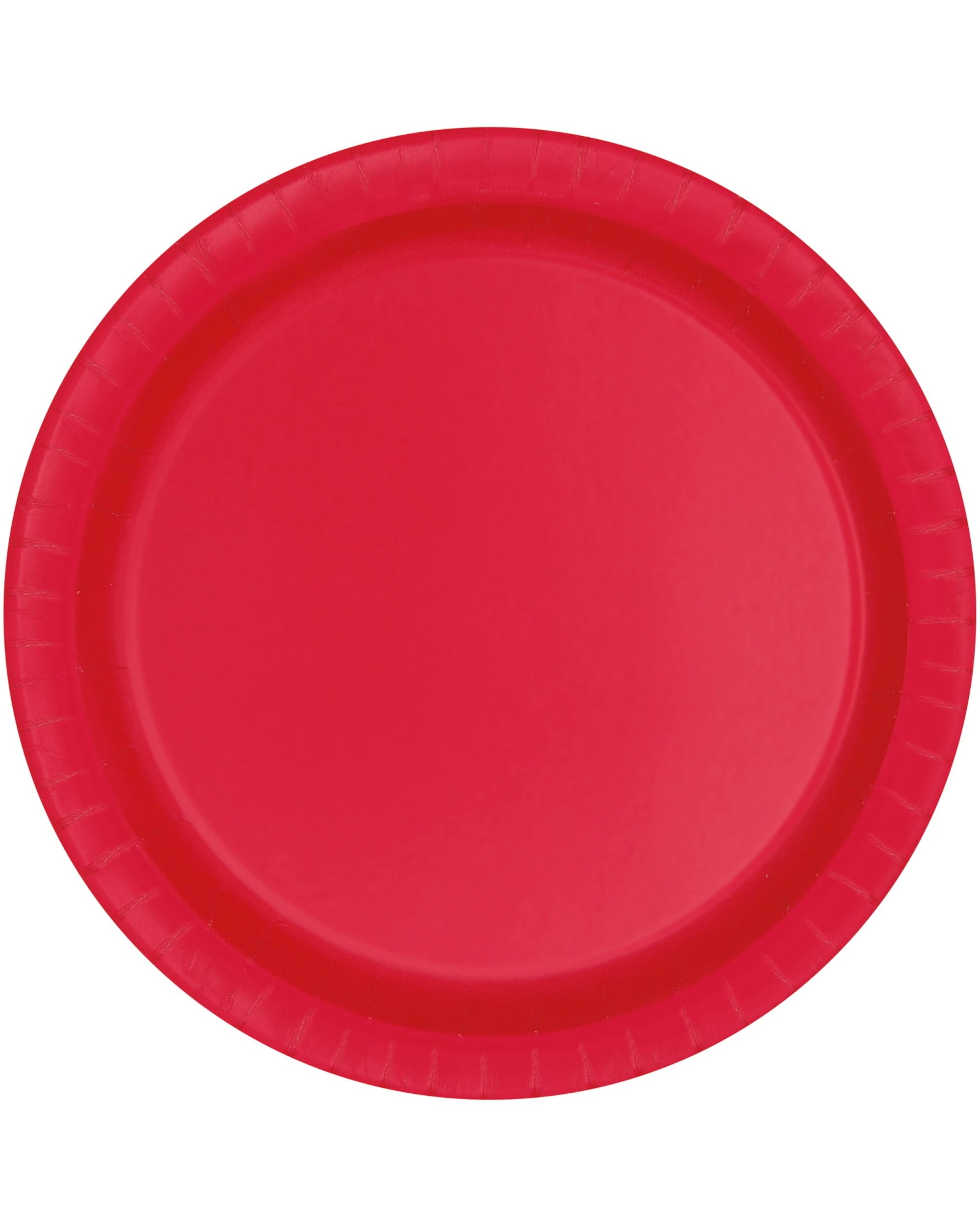 1 Unique Red Large Round Paper Plates Pack of 8 - Red, 1 of 1