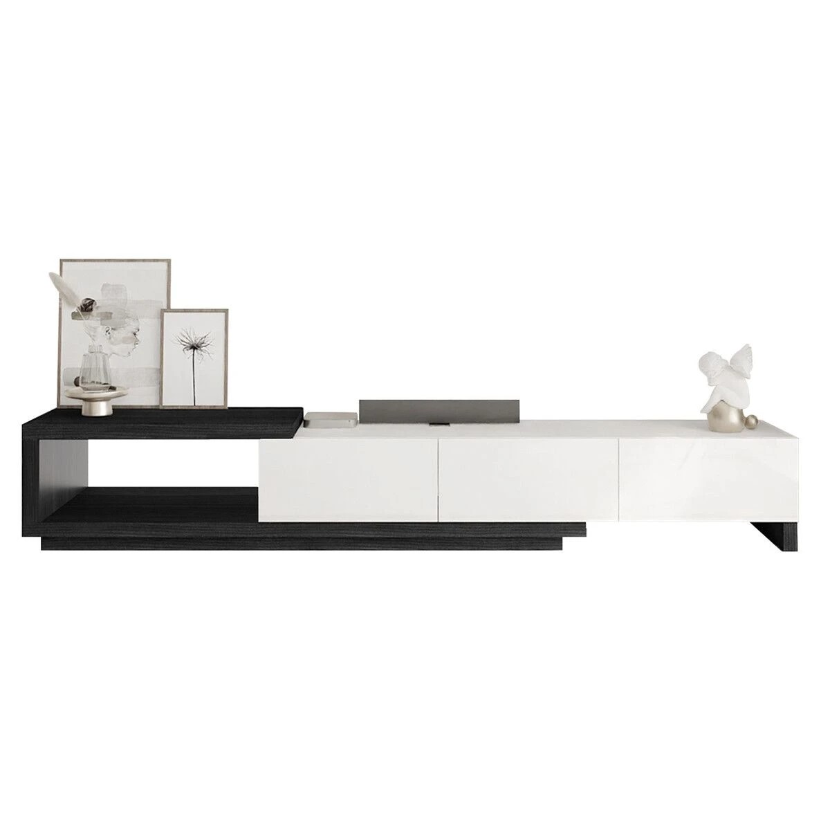 1 Ausway Extendable TV Unit Entertainment Centre Storage - Multi, 1 of 7