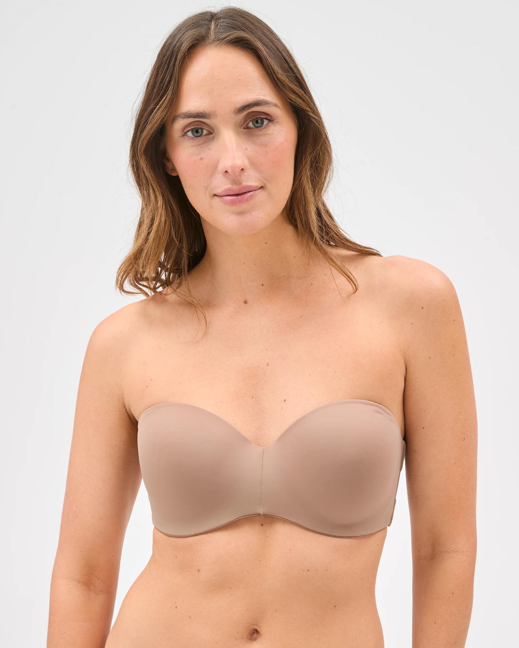 2 Target Womens Moulded Underwire Strapless Bra - Alessandra LATTE, 2 of 4